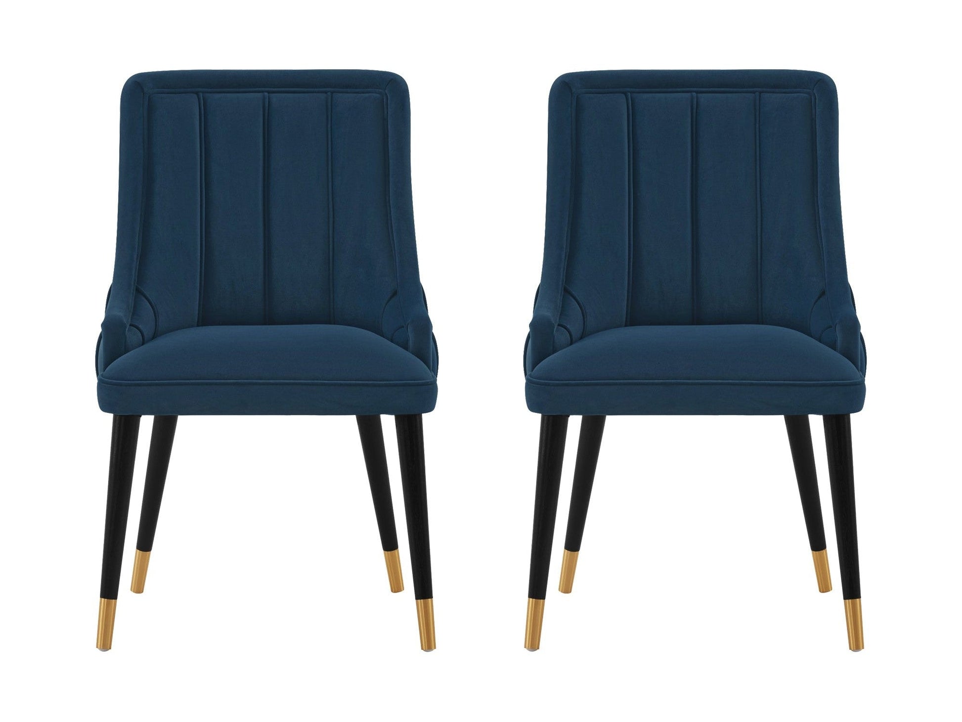 Eda Dining Chair in Midnight Blue (set of 2) - Ornate Home