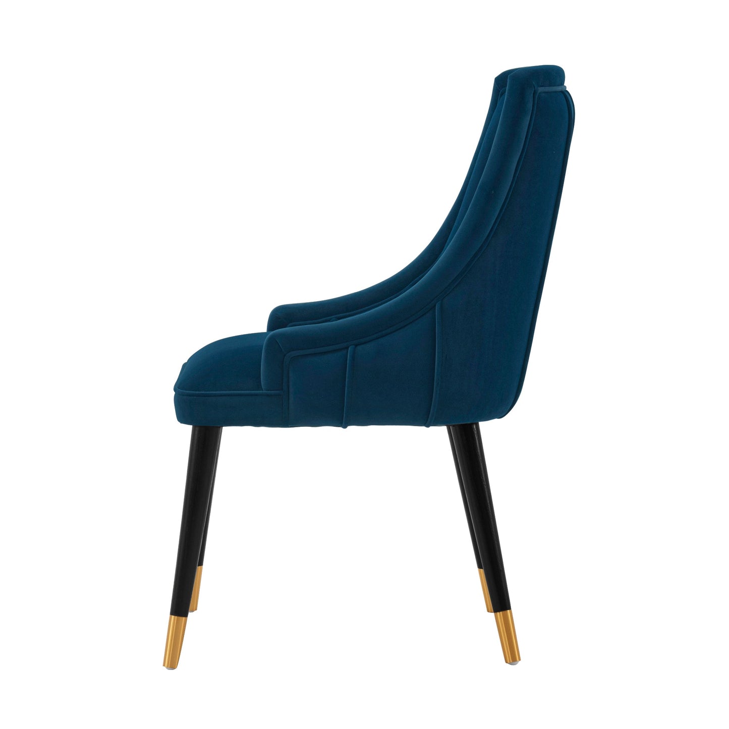 Eda Dining Chair in Midnight Blue (set of 2) - Ornate Home