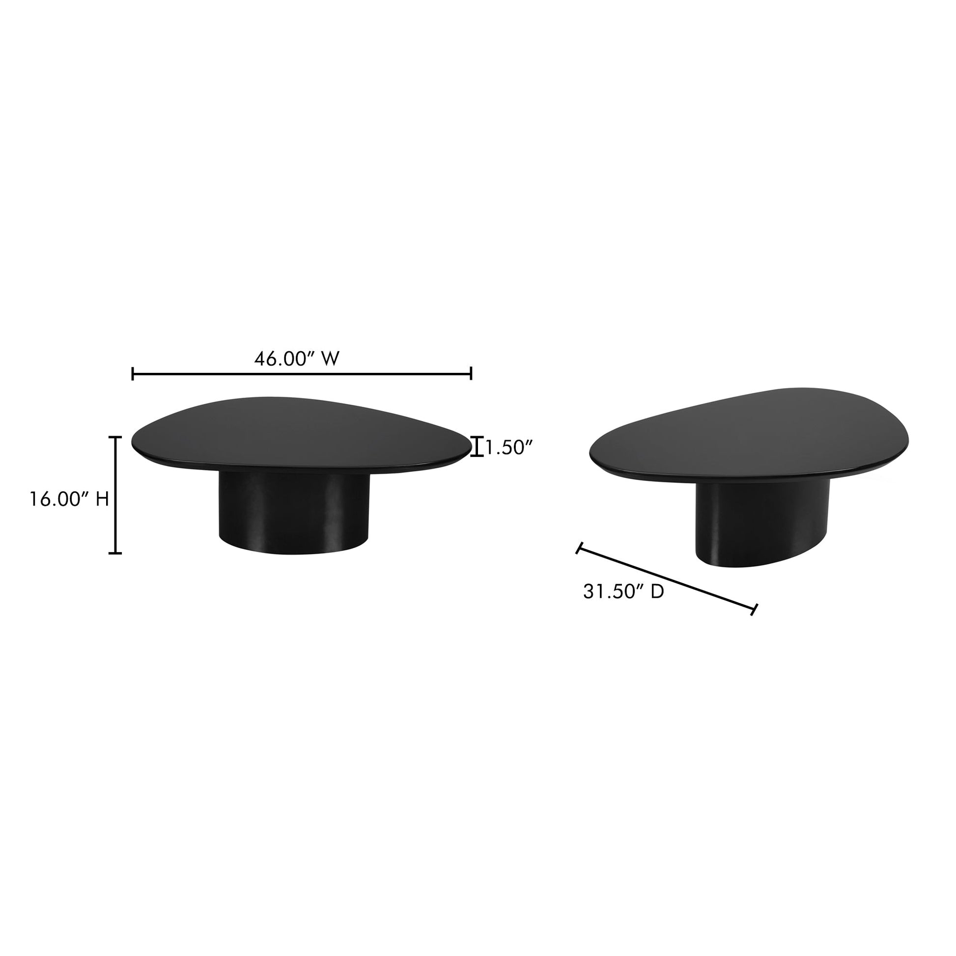Eden Black Coffee Table - Ornate Home