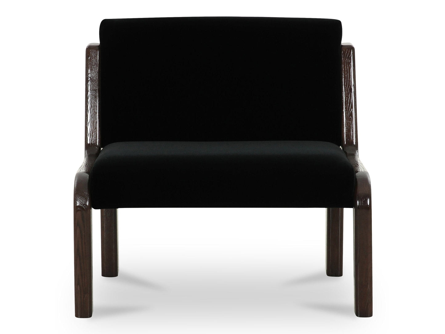 Edie Black Faux Mohair Accent Chair - Ornate Home
