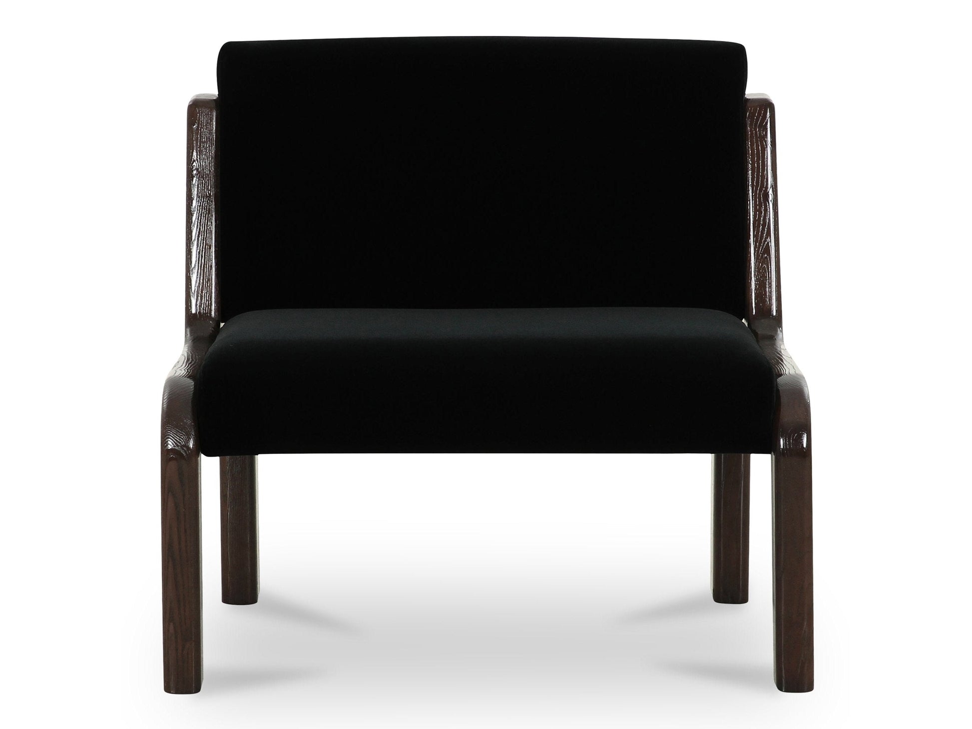 Edie Black Faux Mohair Accent Chair - Ornate Home
