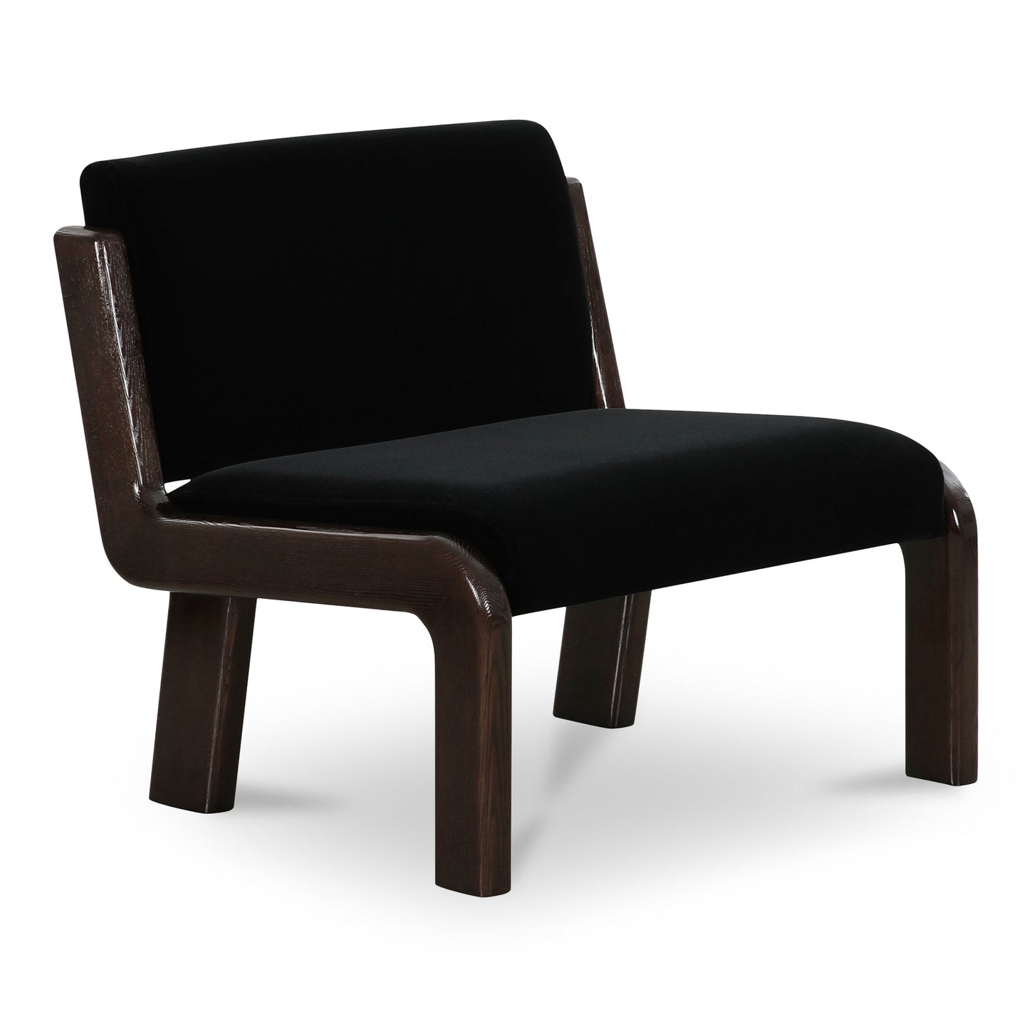 Edie Black Faux Mohair Accent Chair - Ornate Home