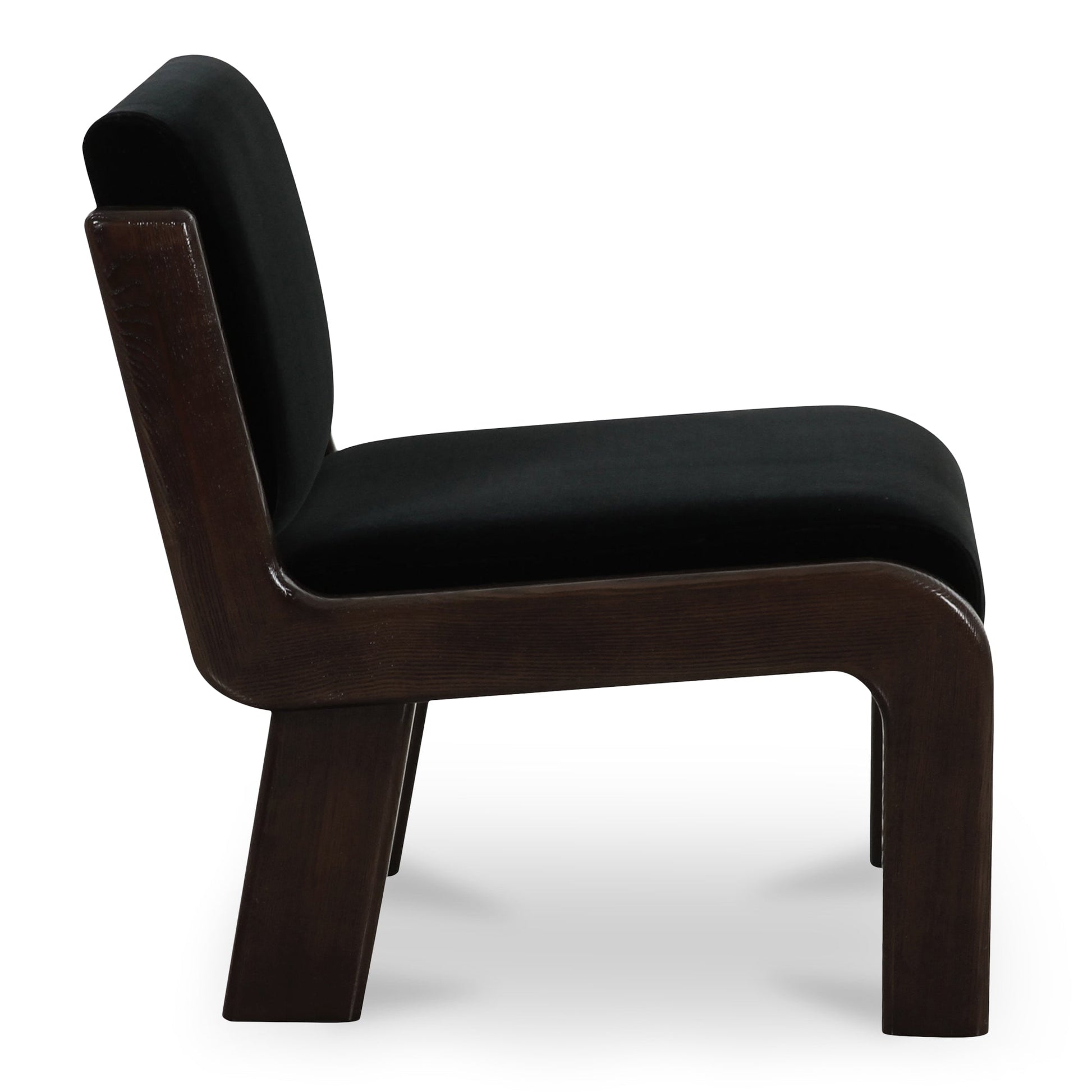Edie Black Faux Mohair Accent Chair - Ornate Home