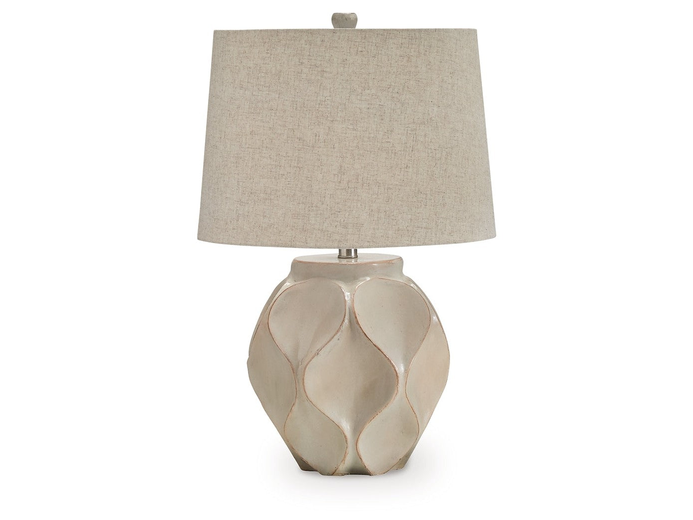 Edselham Distressed Cream Paper Table Lamp (1/CN)- Viva Furn