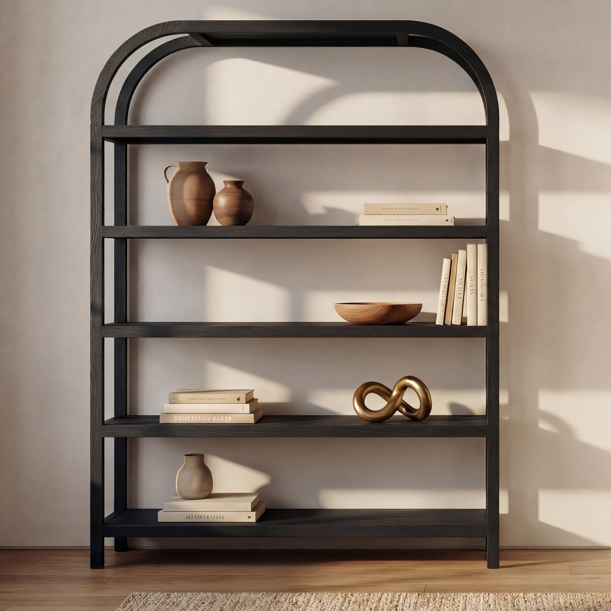 Eero Black Large Bookcase - Ornate Home