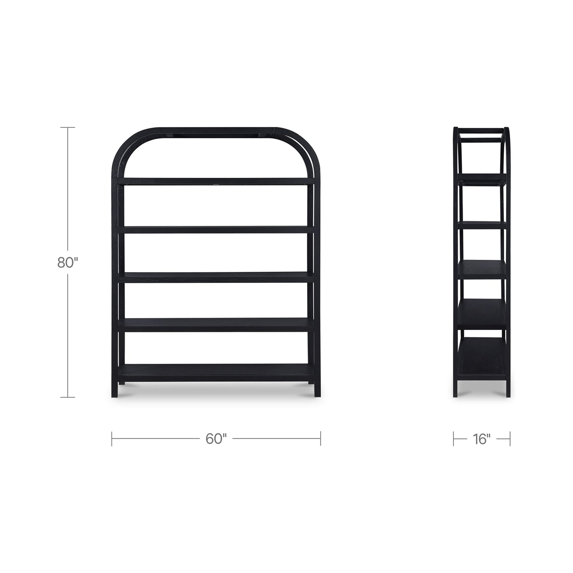 Eero Black Large Bookcase - Ornate Home