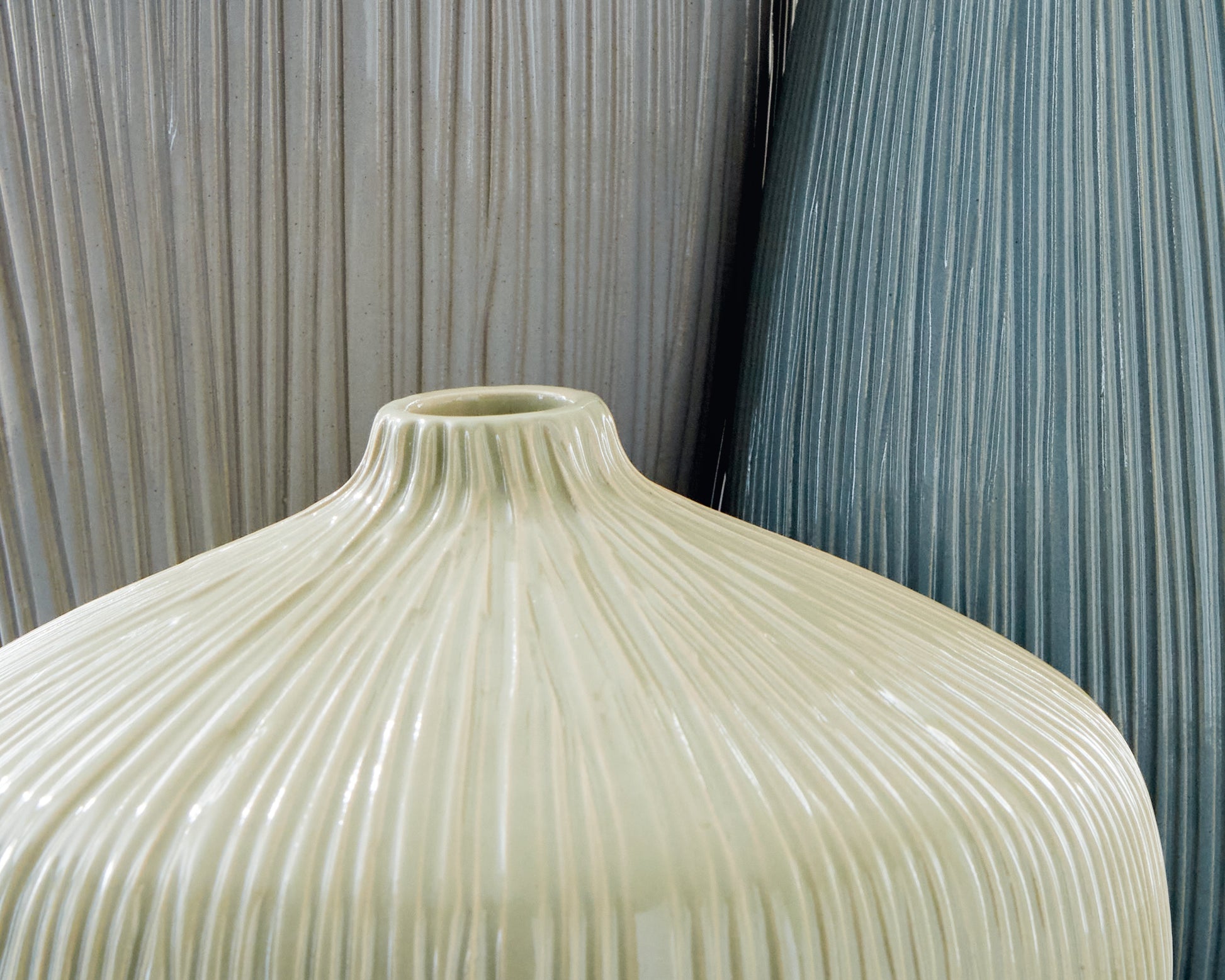 Eiderman Gray/Blue/Green Vase (Set of 3)- Viva Furn