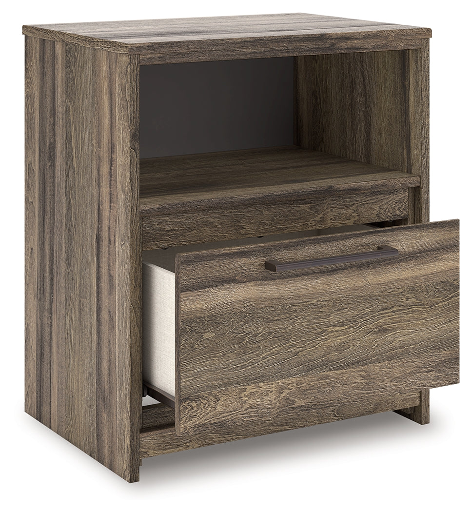 Elbrim Brown One Drawer Night Stand- Viva Furn