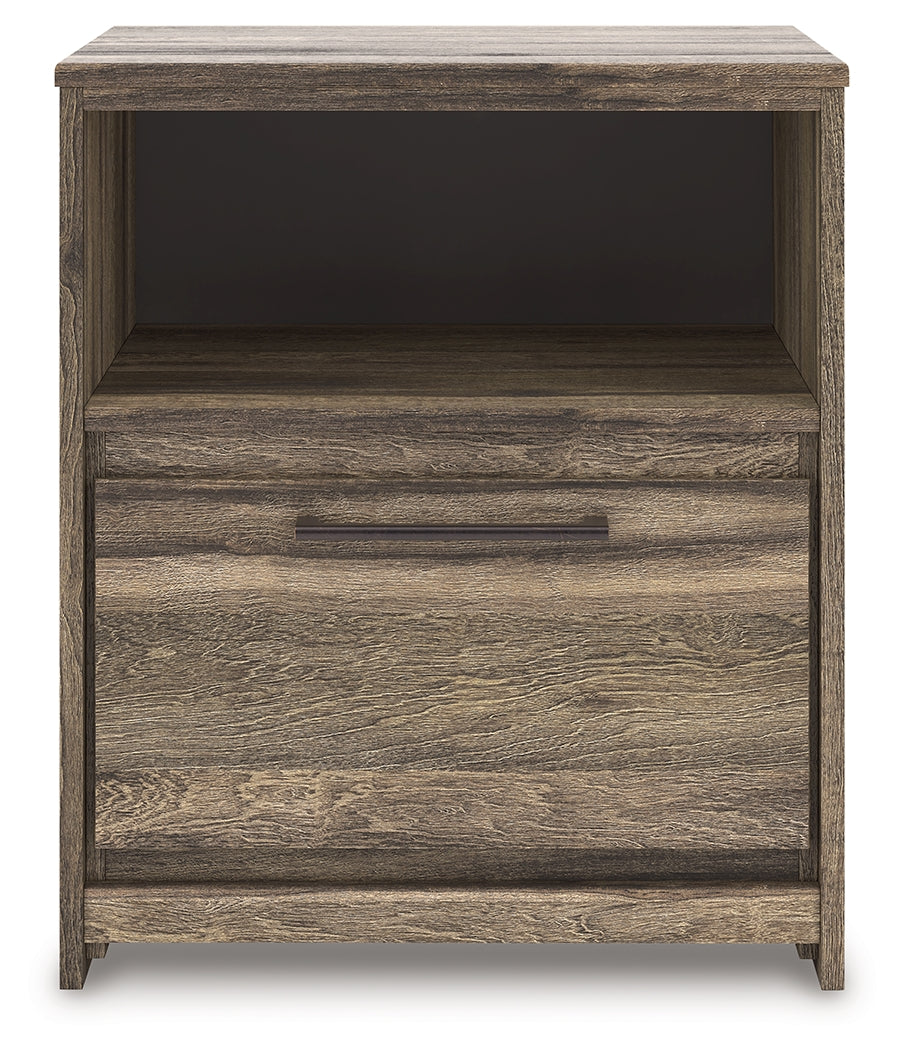 Elbrim Brown One Drawer Night Stand- Viva Furn