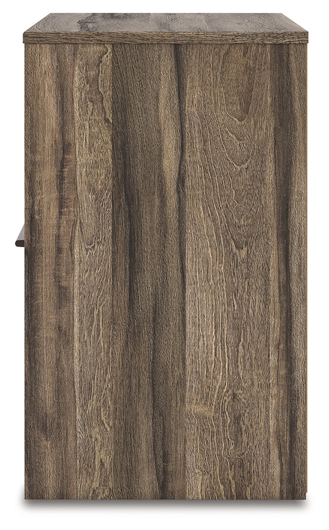 Elbrim Brown One Drawer Night Stand- Viva Furn