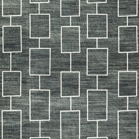 Elderland Black/Gray Washable Medium Rug- Viva Furn