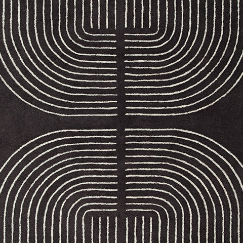 Eldonmore Black/Ivory Large Rug- Viva Furn