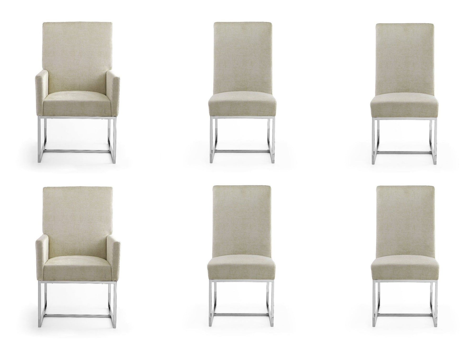 Element 6-Piece Dining Chairs in Champagne - Ornate Home