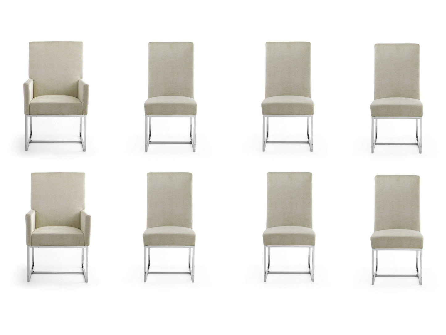 Element 8-Piece Dining Chairs in Champagne - Ornate Home