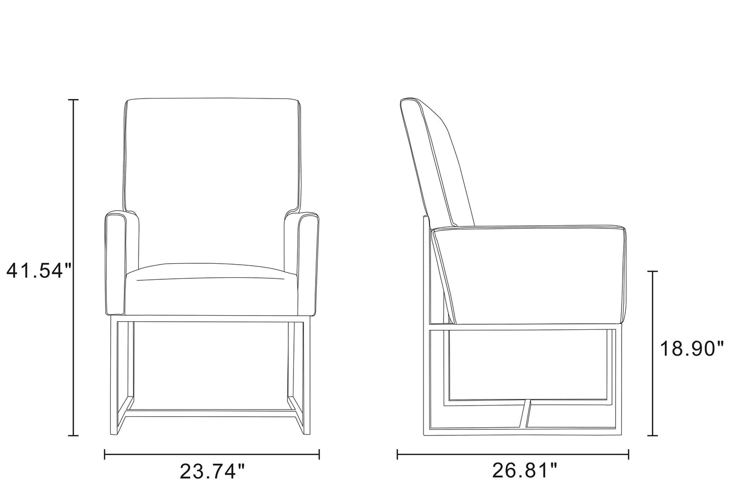 Element 8-Piece Dining Chairs in Grey - Ornate Home