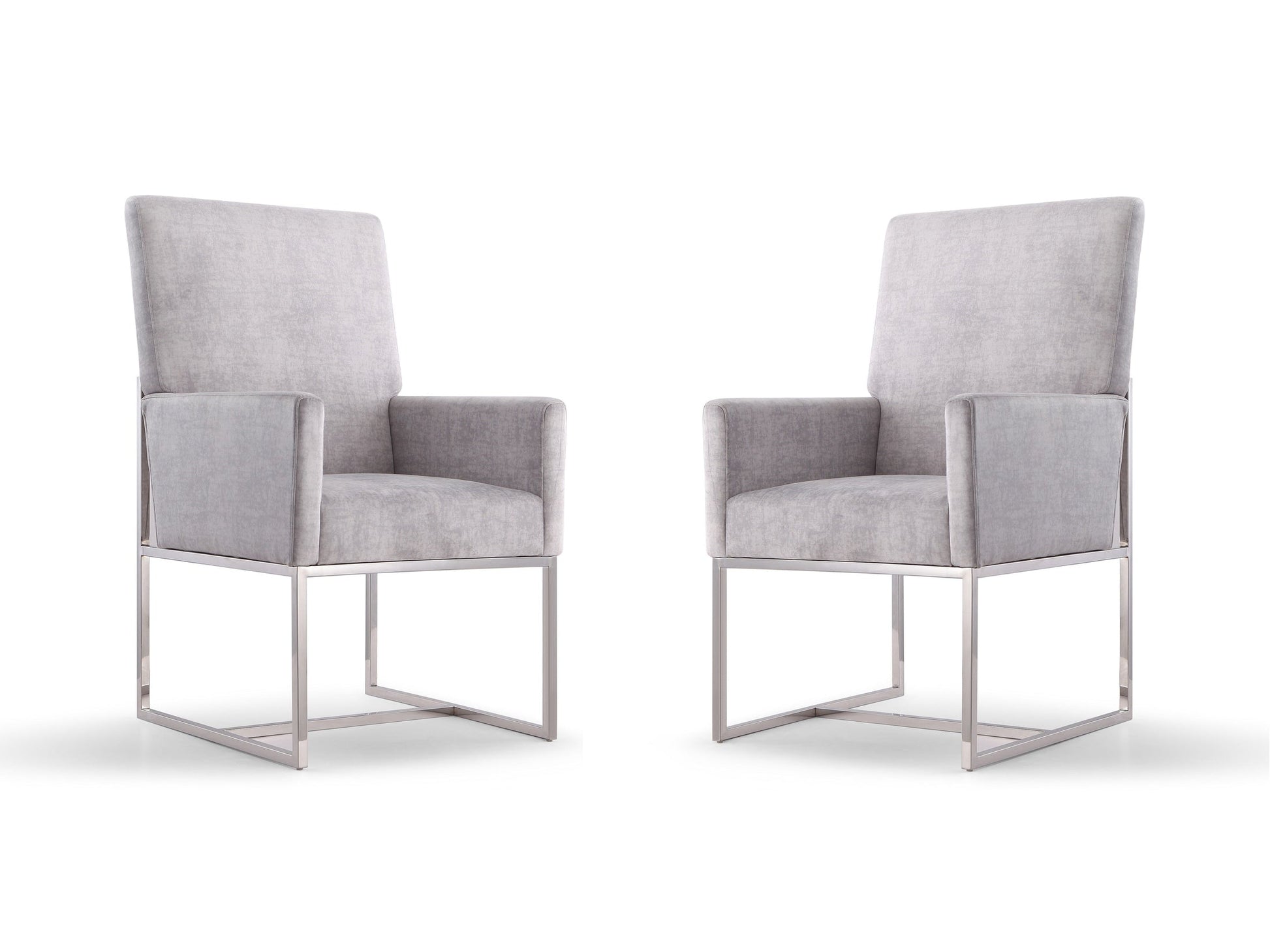 Element Dining Armchair in Grey (set of 2) - Ornate Home