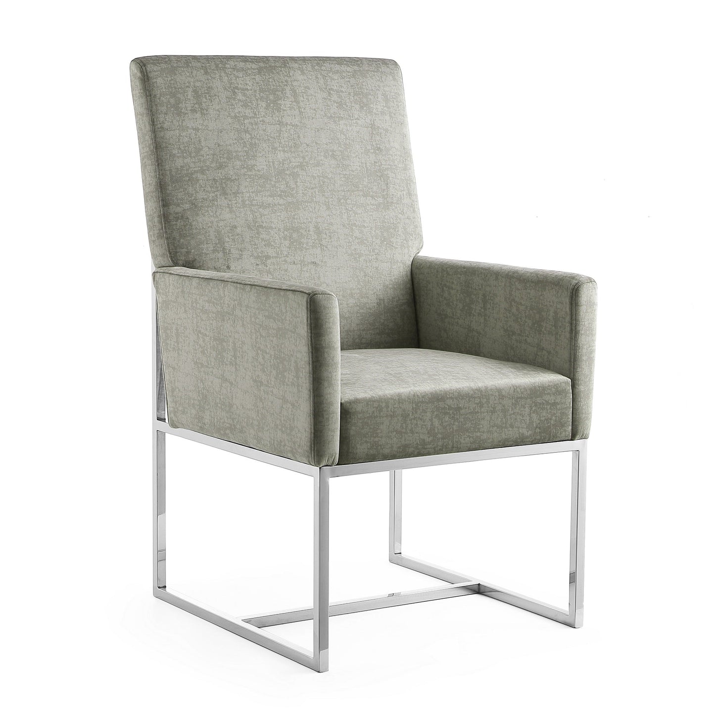 Element Dining Armchair in Steel (set of 2) - Ornate Home