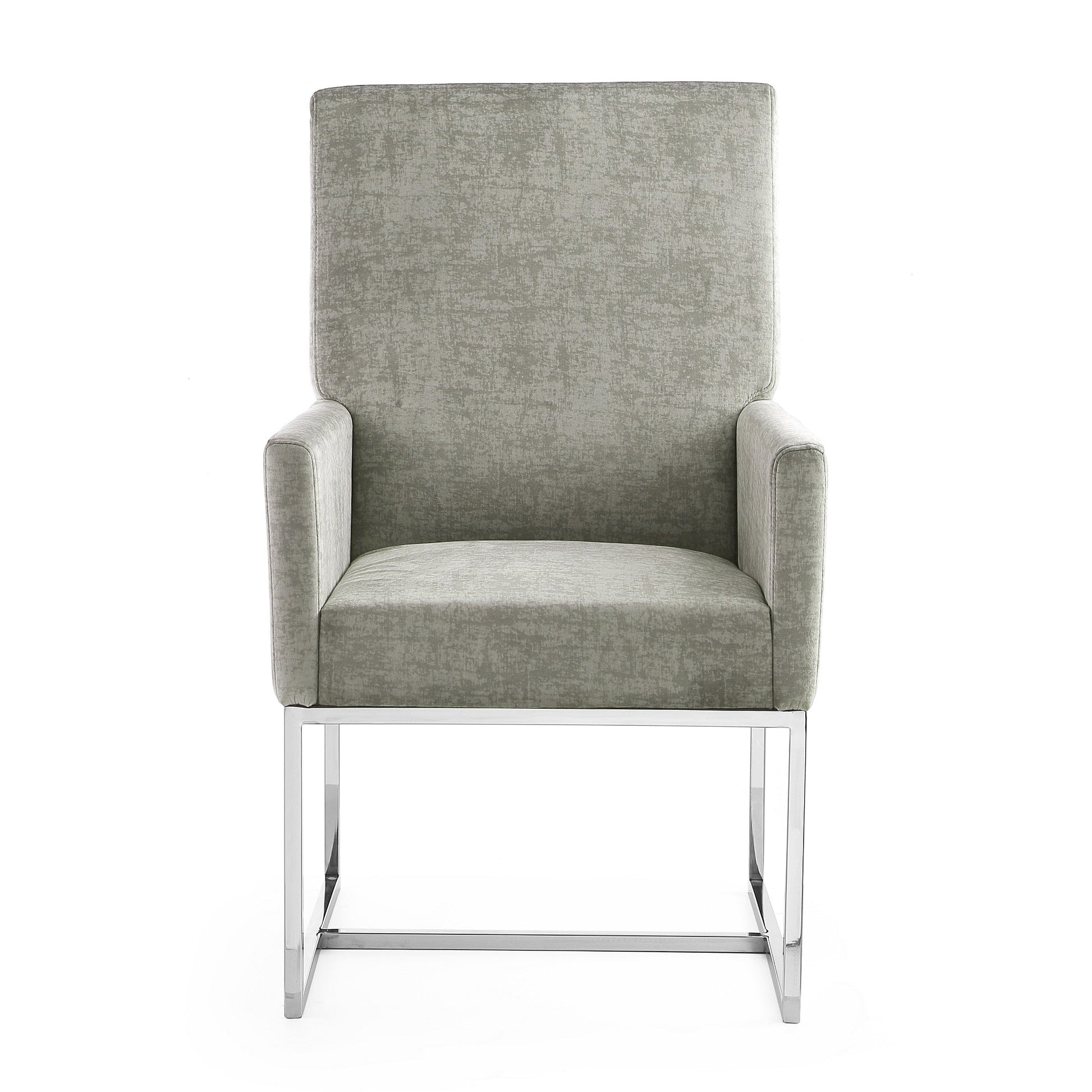 Element Dining Armchair in Steel (set of 2) - Ornate Home
