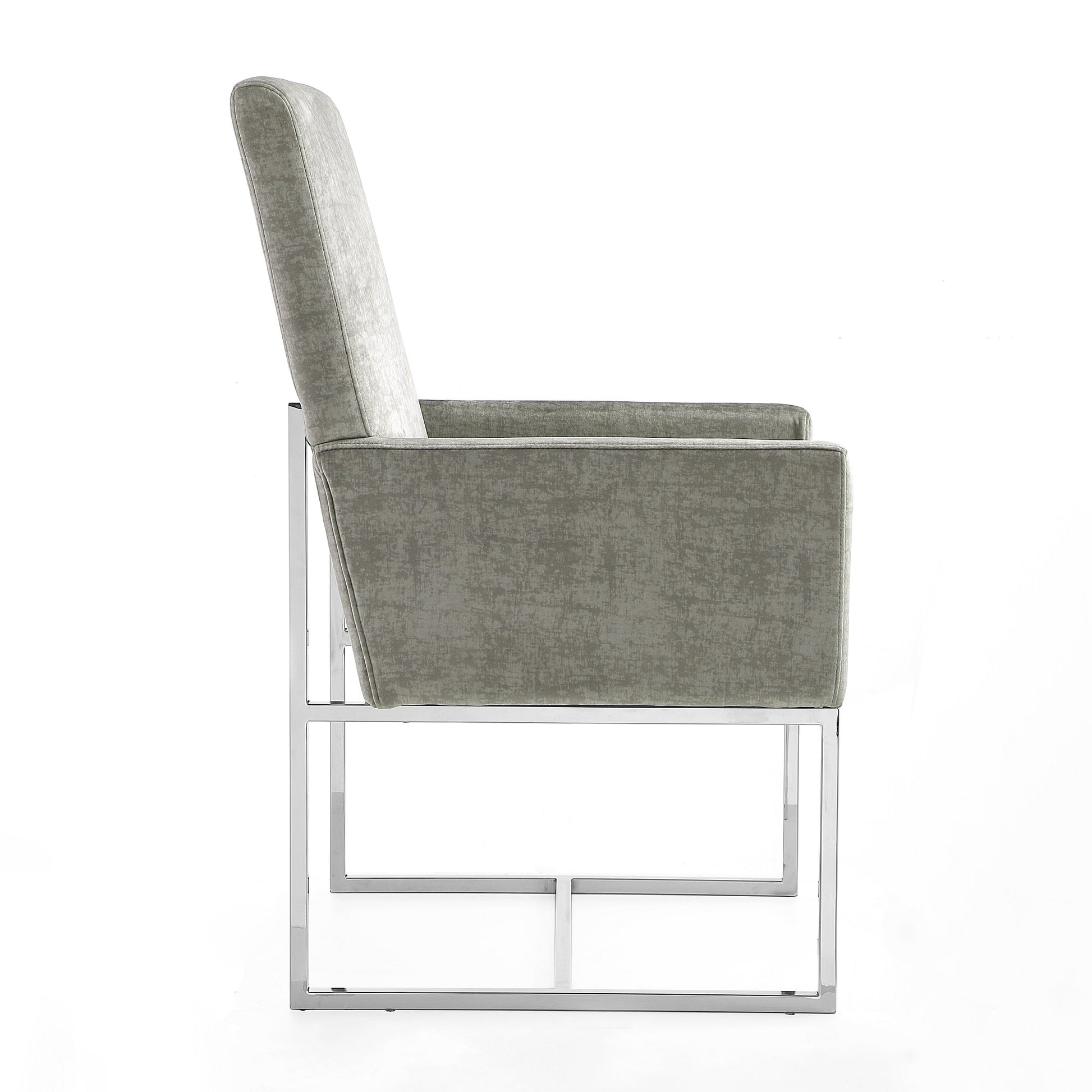 Element Dining Armchair in Steel (set of 2) - Ornate Home
