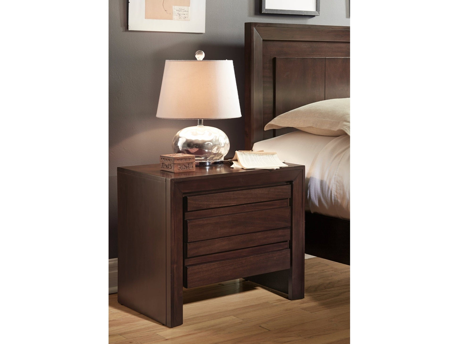 Element Nightstand in Chocolate Brown - Ornate Home