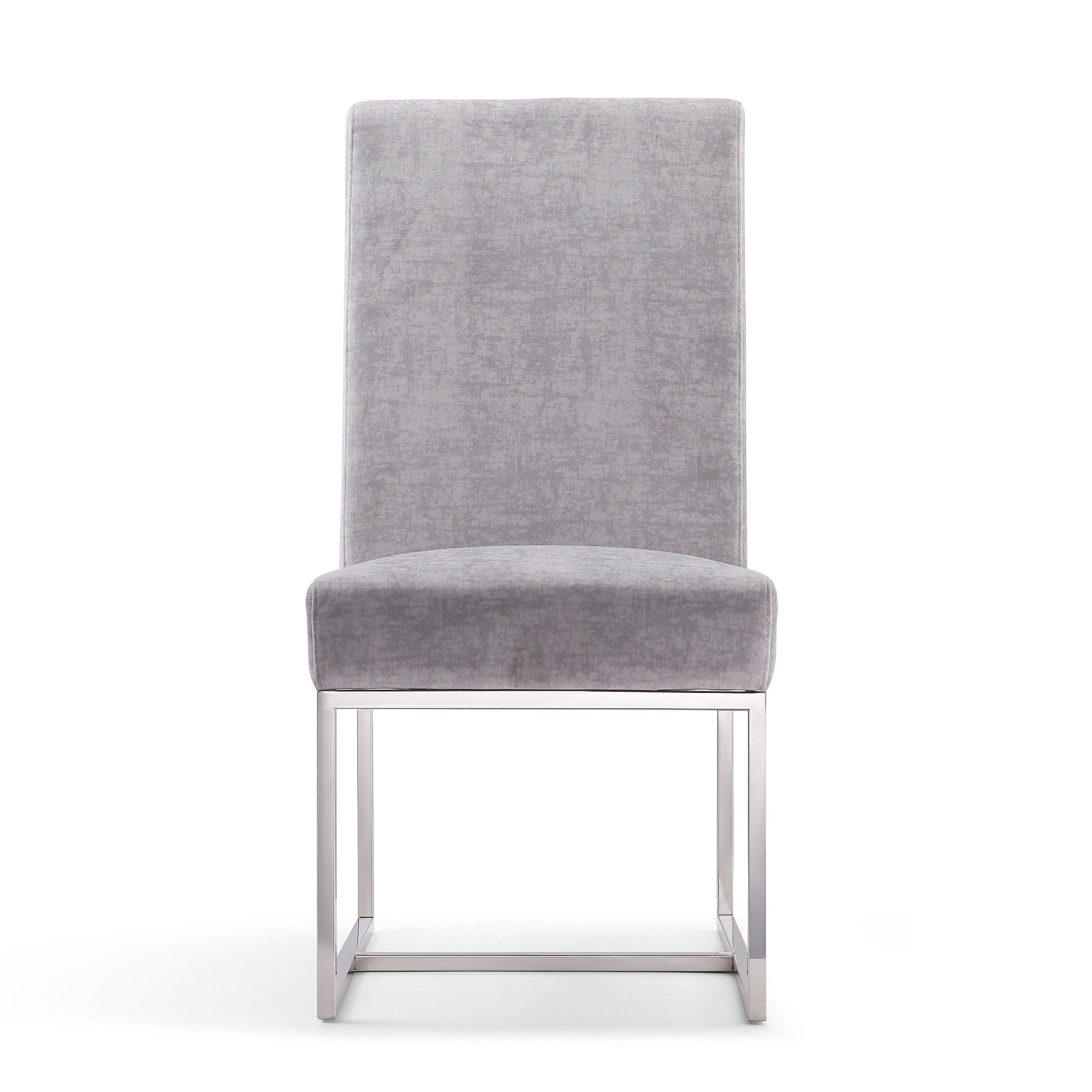 Element Velvet Dining Chair in Grey (set of 2) - Ornate Home