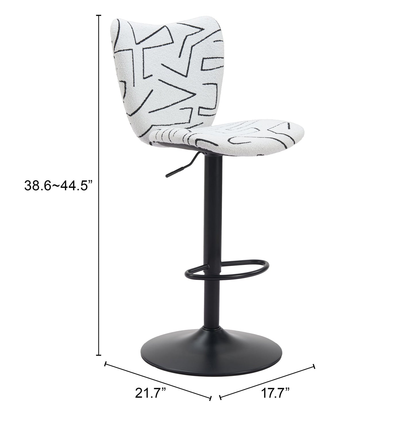 Elevate White Barstool (Set of 2) - Ornate Home
