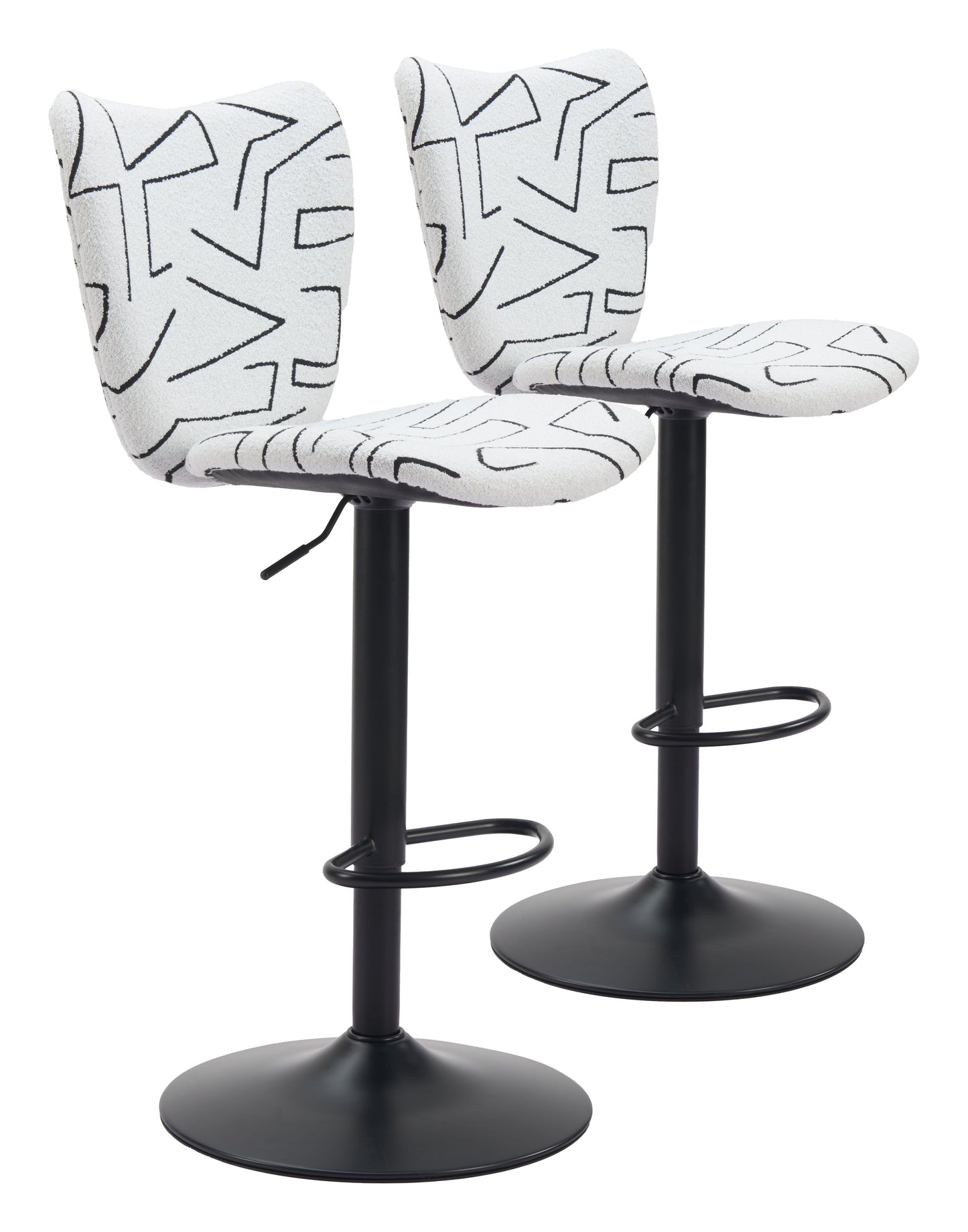 Elevate White Barstool (Set of 2) - Ornate Home