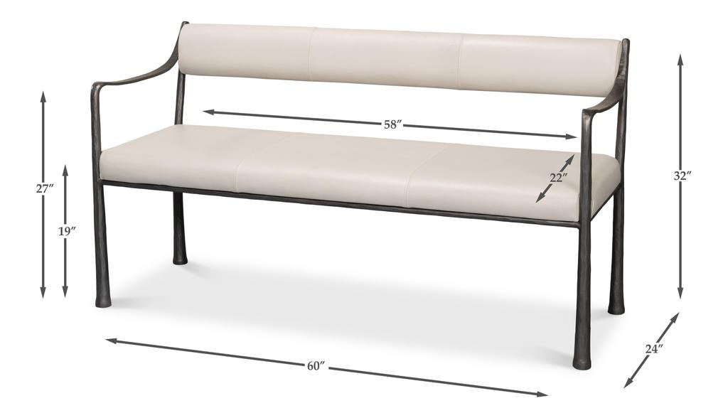 Eliana White Bench - Ornate Home