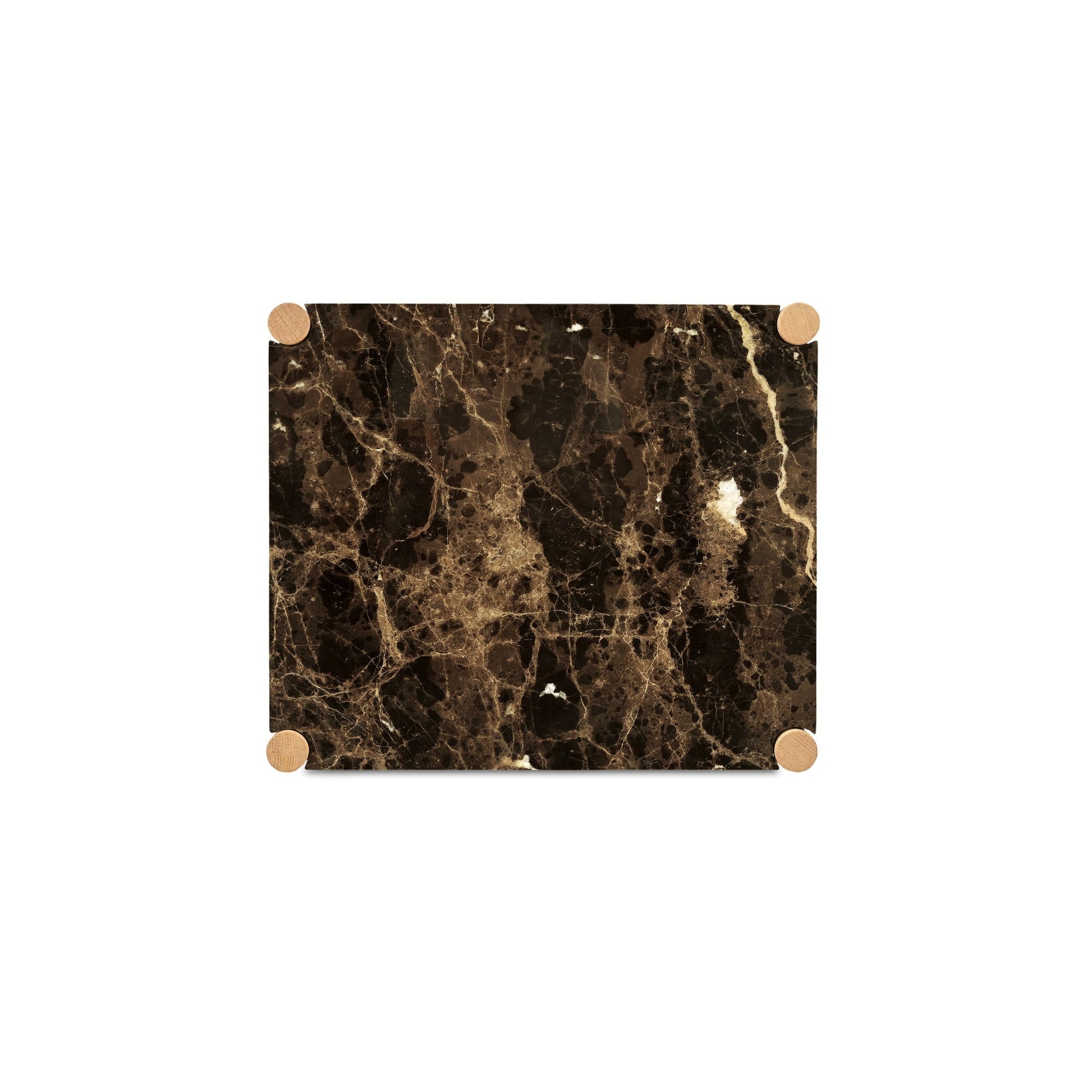 Elio Dark Emperador Marble/Natural Nightstand - Ornate Home