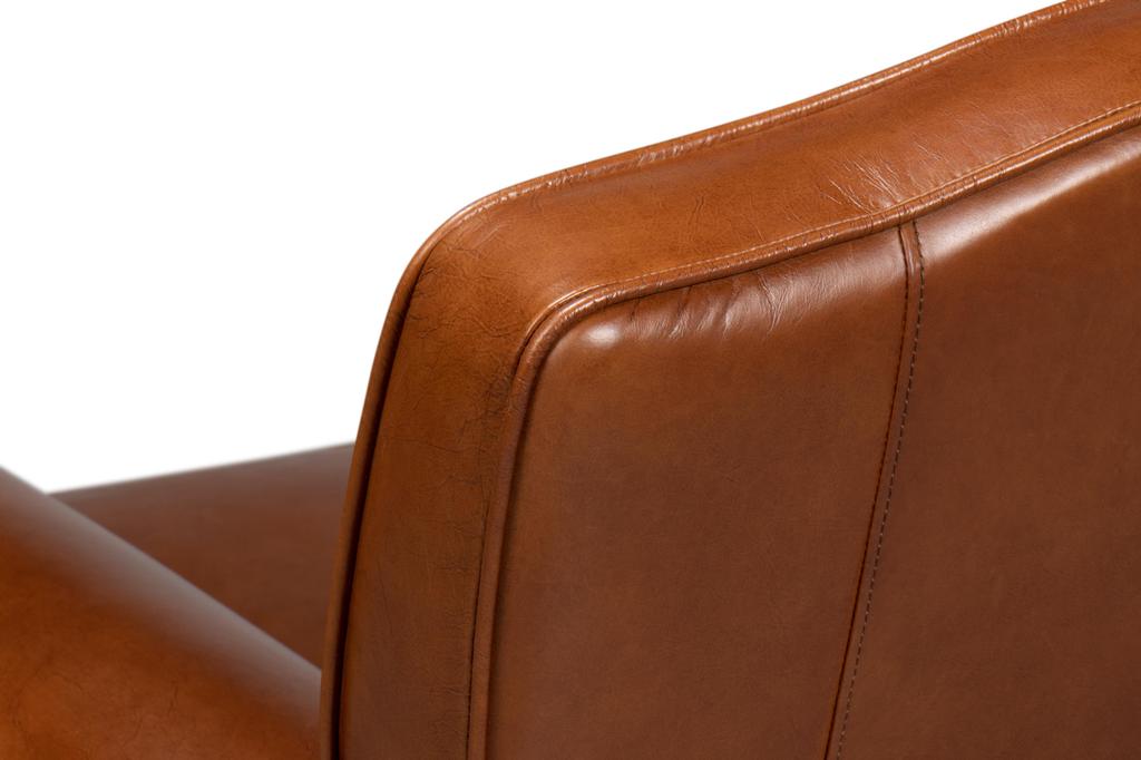 Elite Brown French Club Chair - Ornate Home