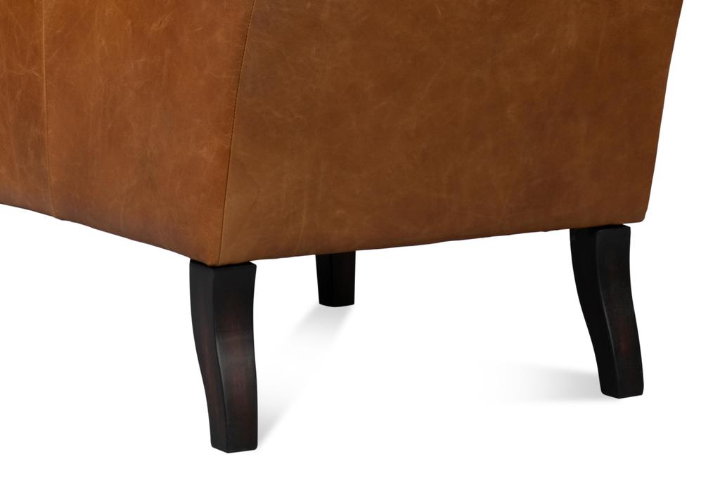 Elite Wing Brown Lounge Chair - Ornate Home