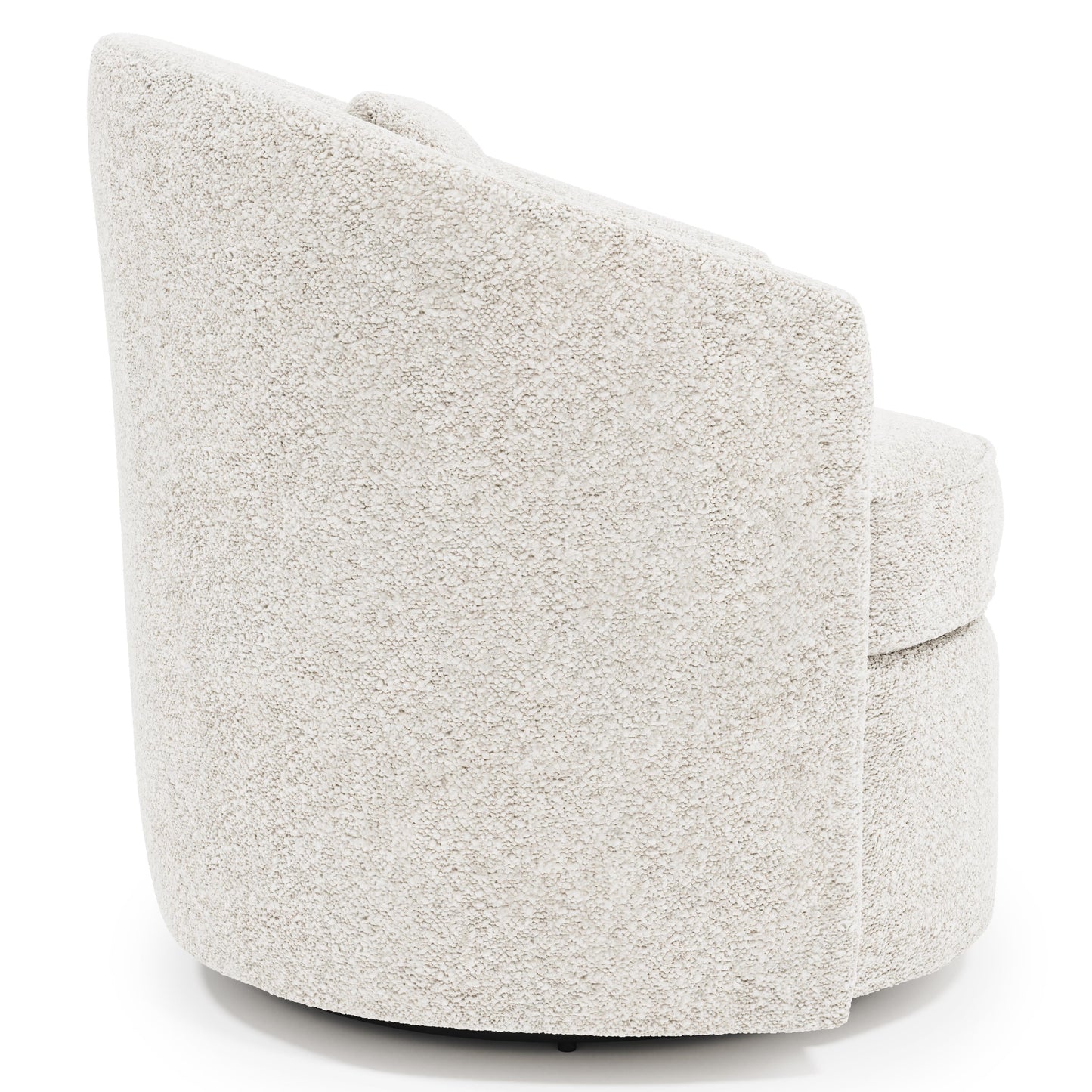 Elizabeth White/Cream Fabric Swivel Chair - Ornate Home