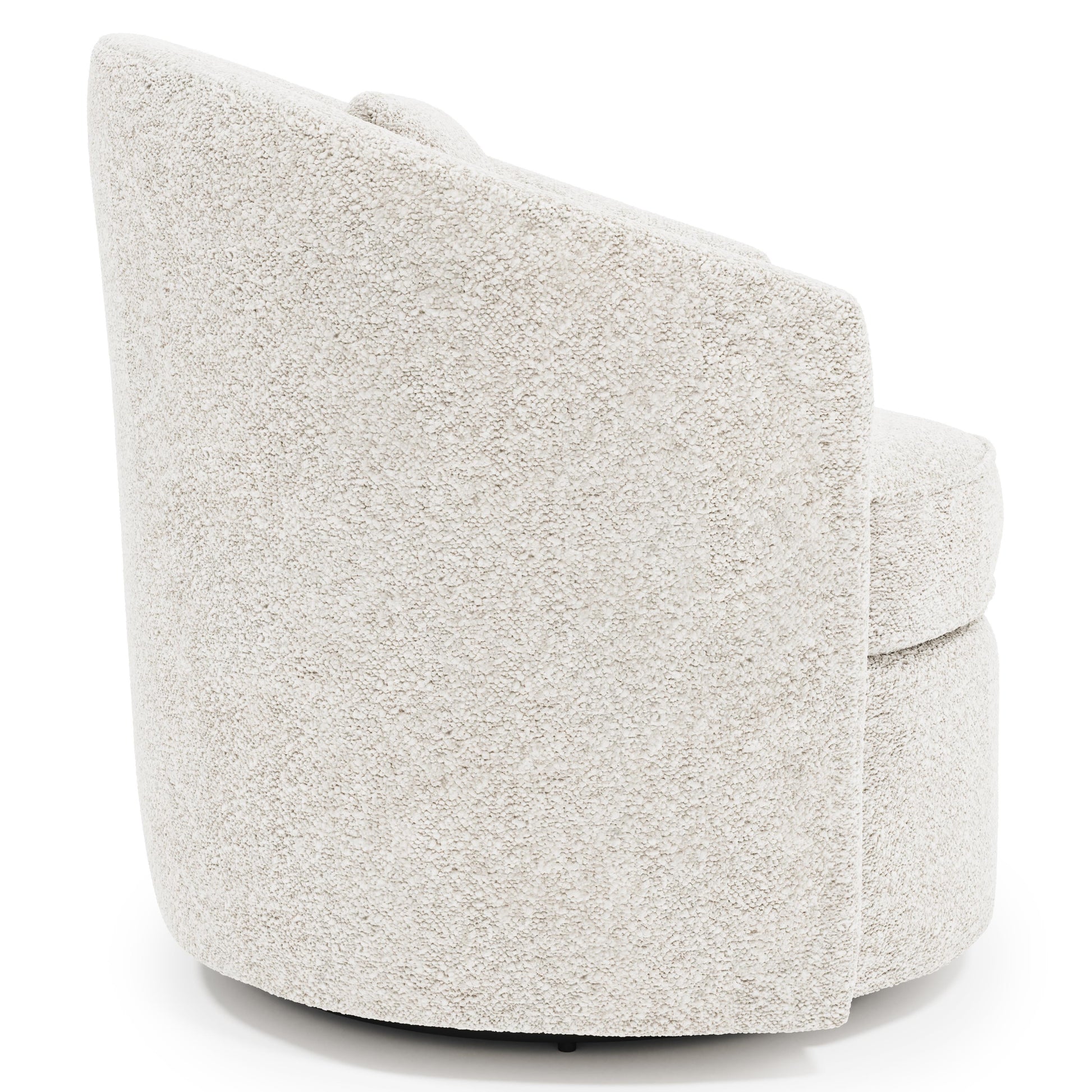 Elizabeth White/Cream Fabric Swivel Chair - Ornate Home