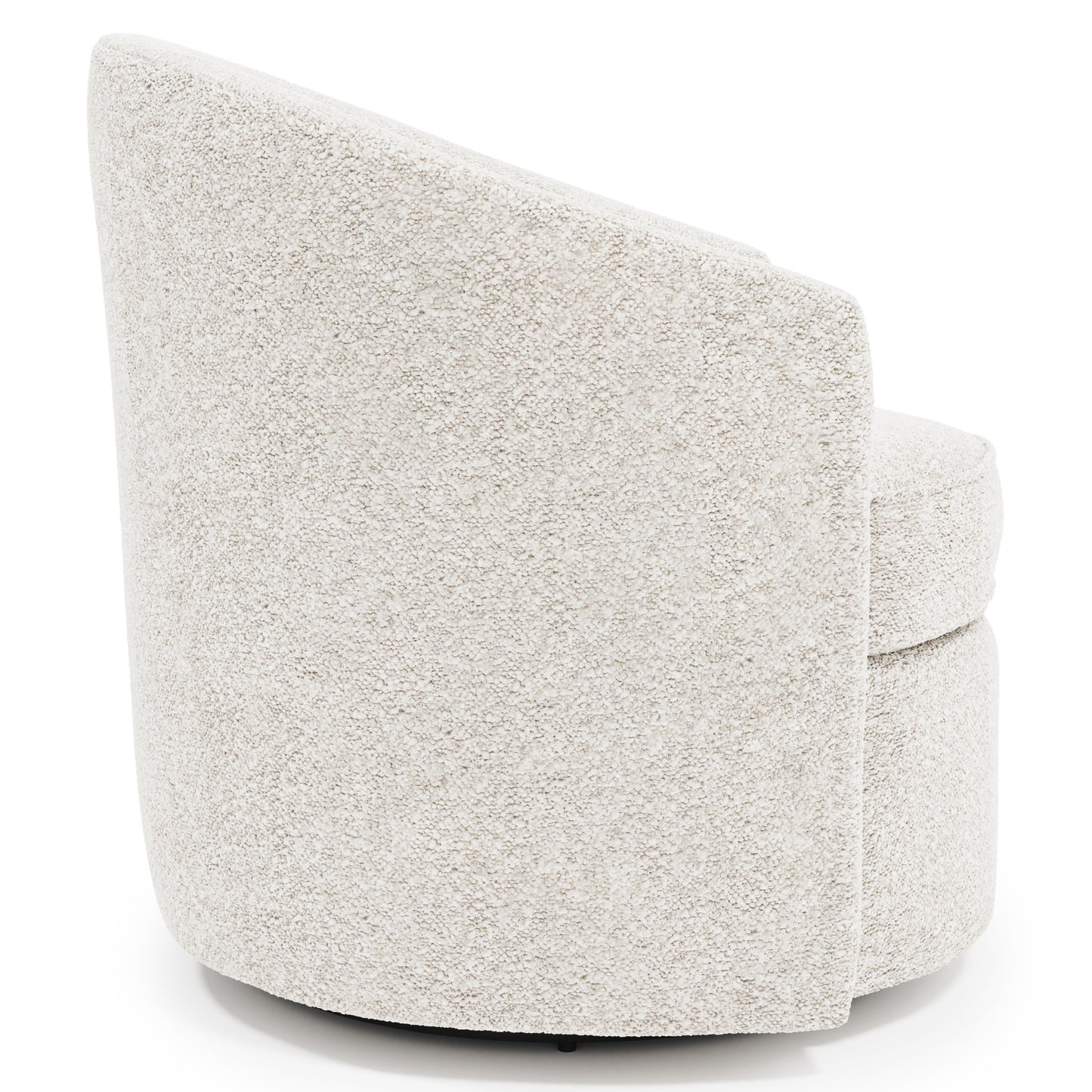 Elizabeth White/Cream Fabric Swivel Chair - Ornate Home