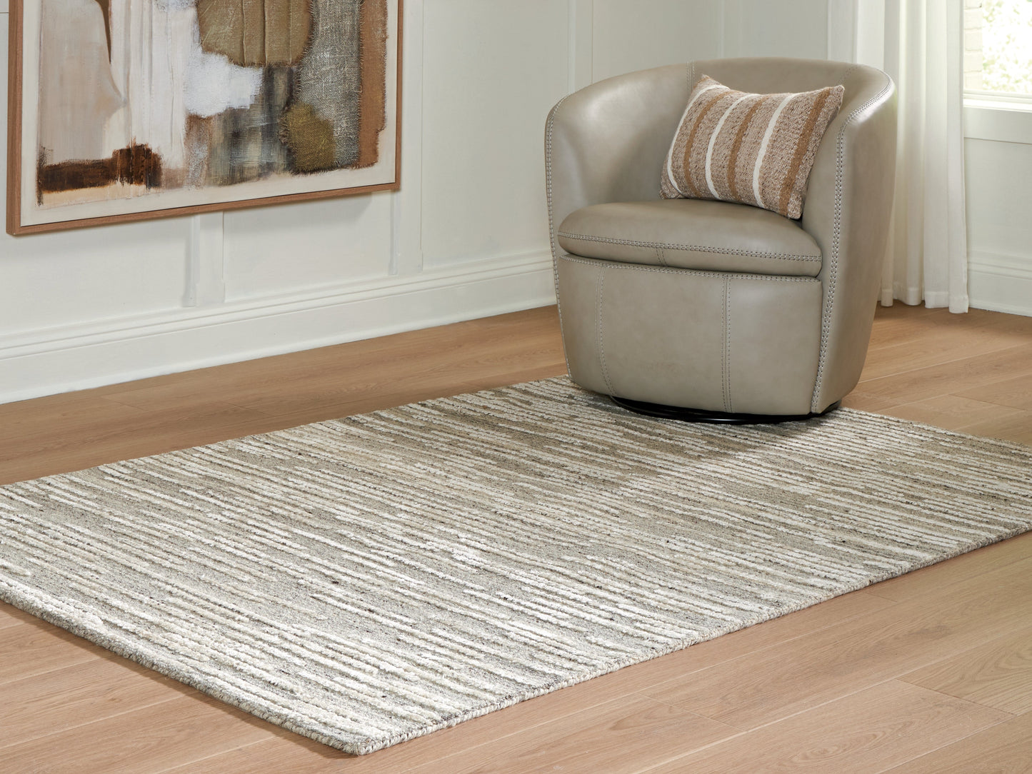 Eljory Gray Medium Rug- Viva Furn