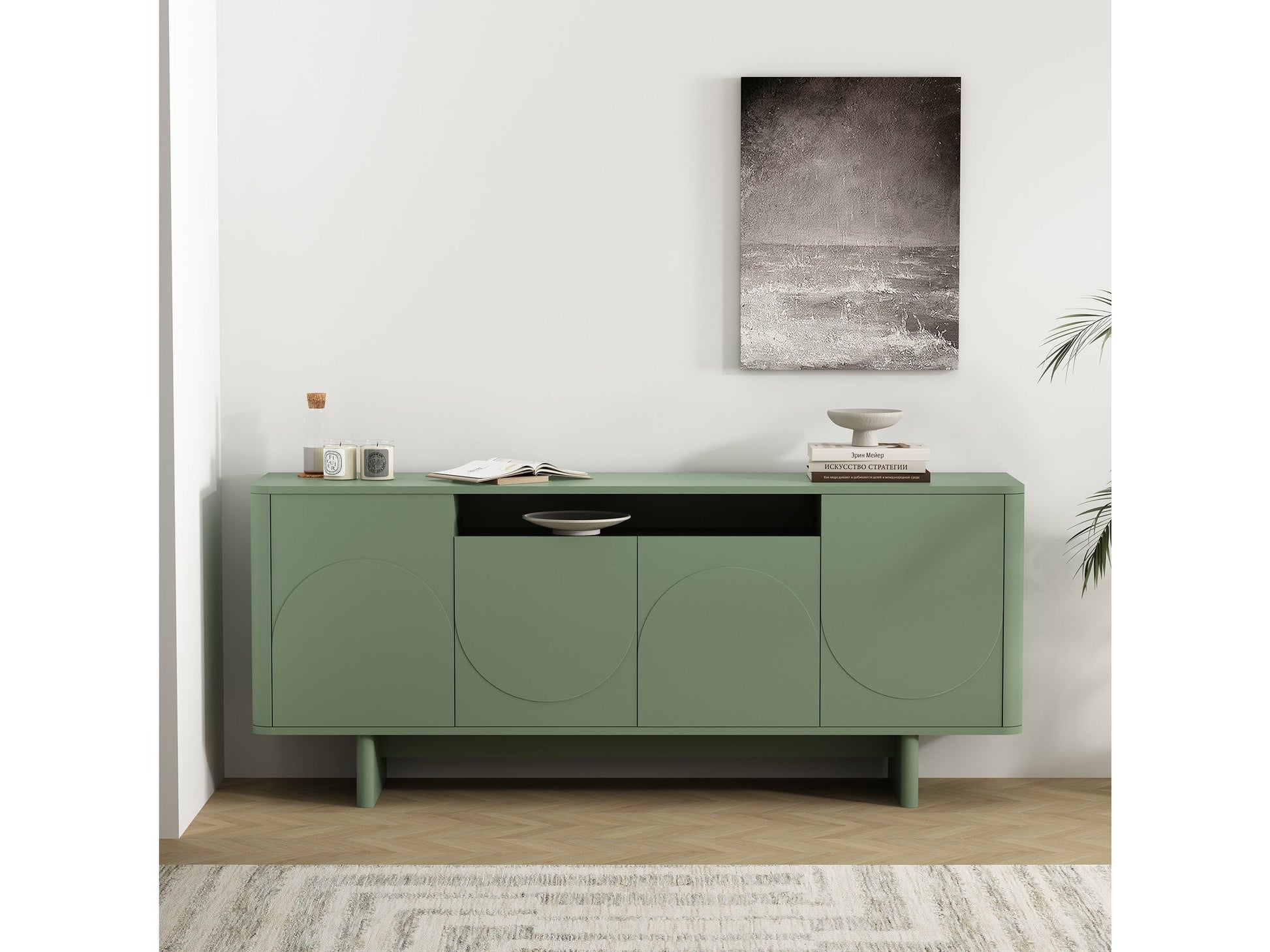 Ella 70.86" Sideboard in Sage Green - Ornate Home