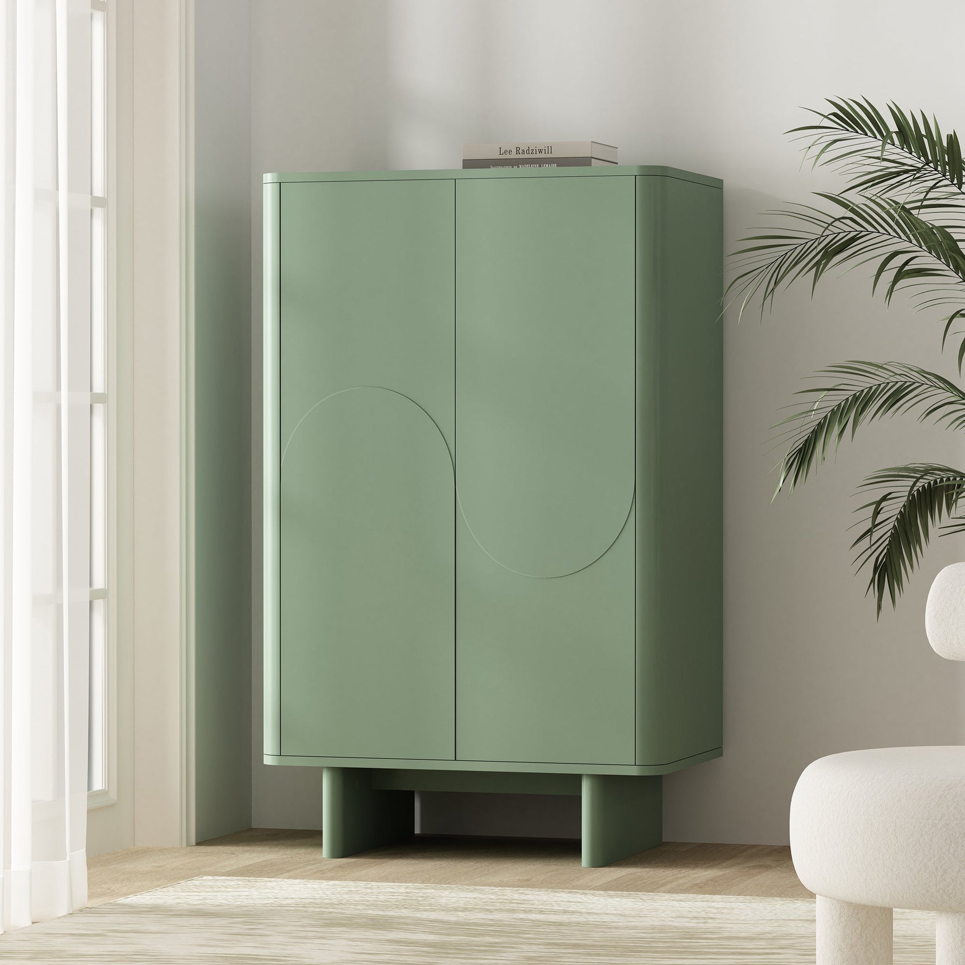 Ella Accent Cabinet in Sage Green - Ornate Home