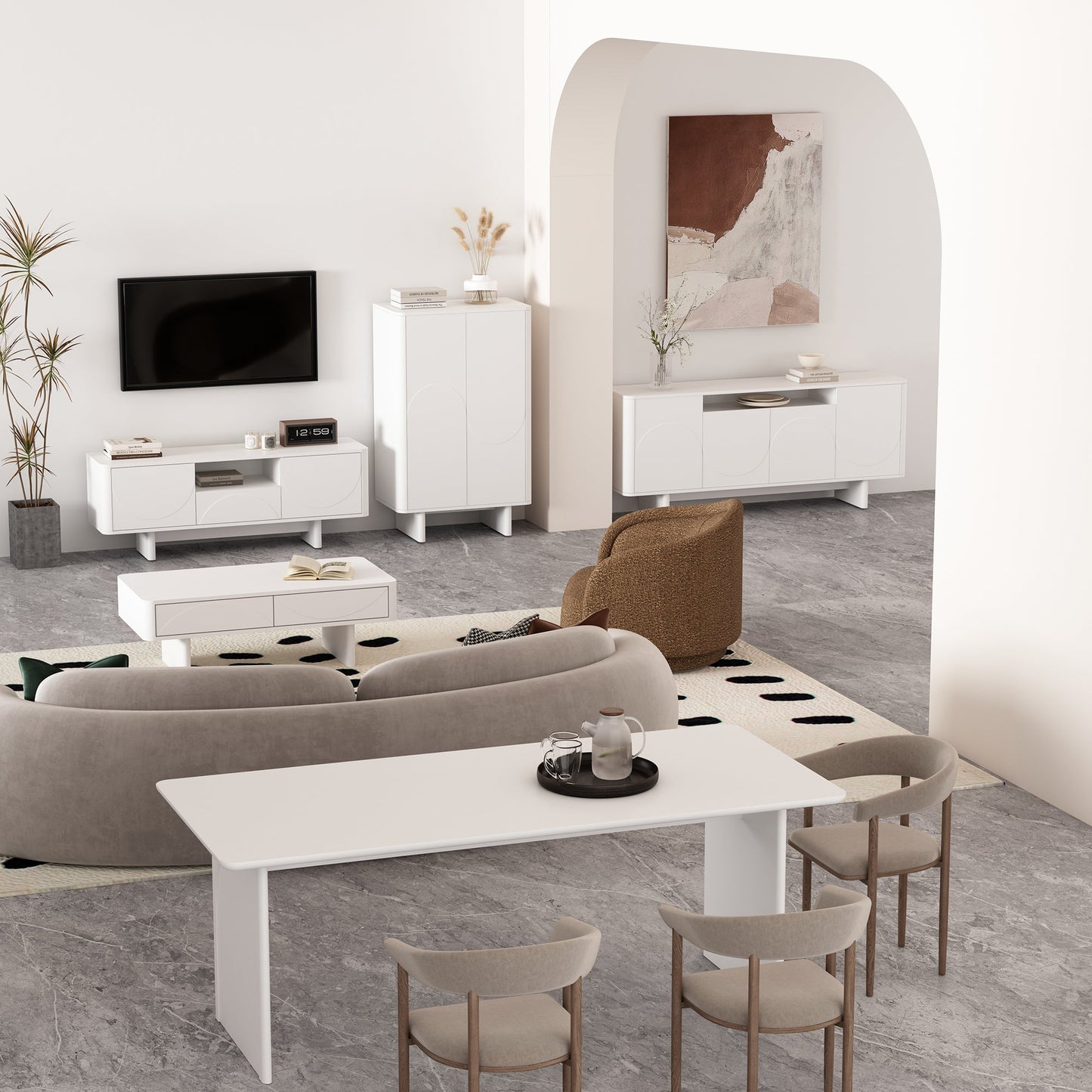 Ella Accent Cabinet in White - Ornate Home