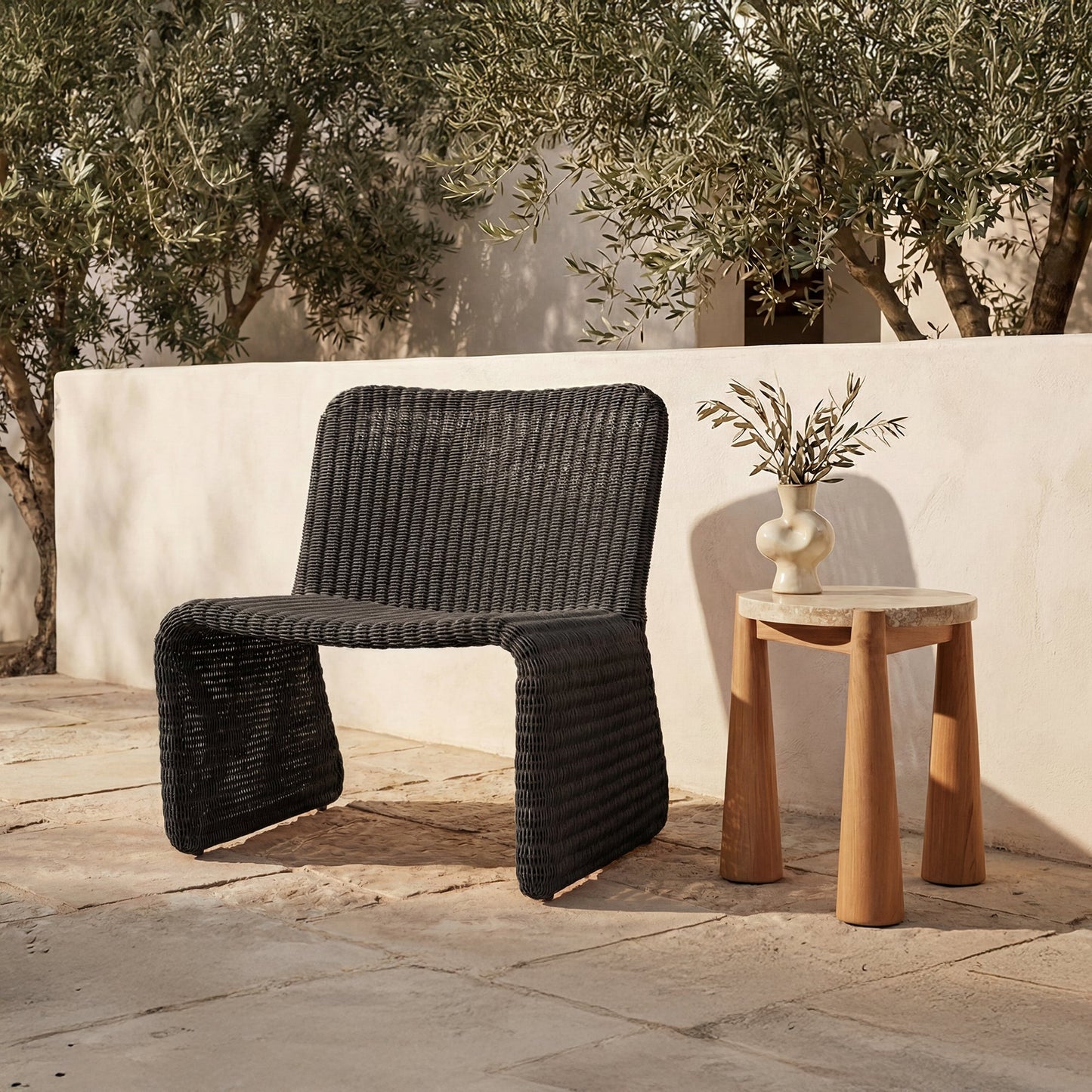 Ella Charcoal Outdoor Accent Chair - Ornate Home