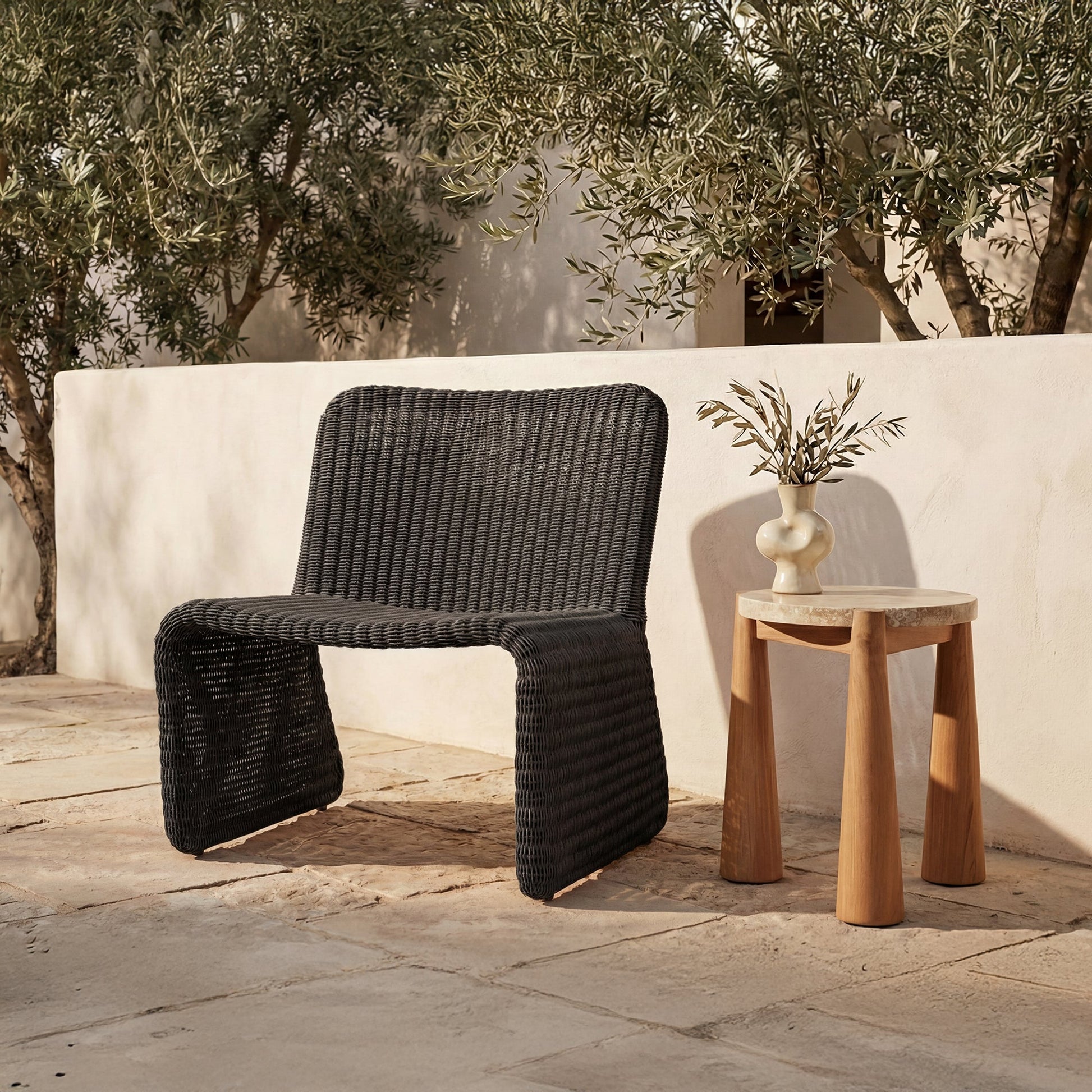 Ella Charcoal Outdoor Accent Chair - Ornate Home