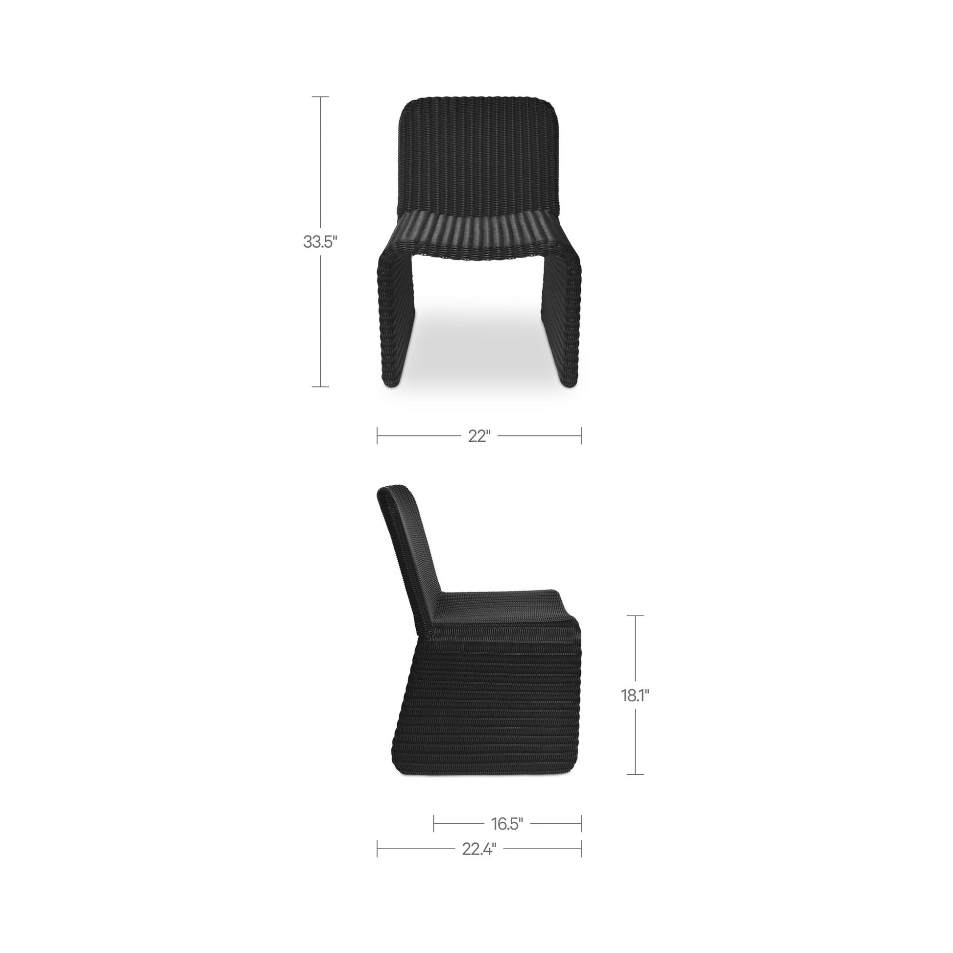 Ella Charcoal Outdoor Dining Chair (Set of 2) - Ornate Home