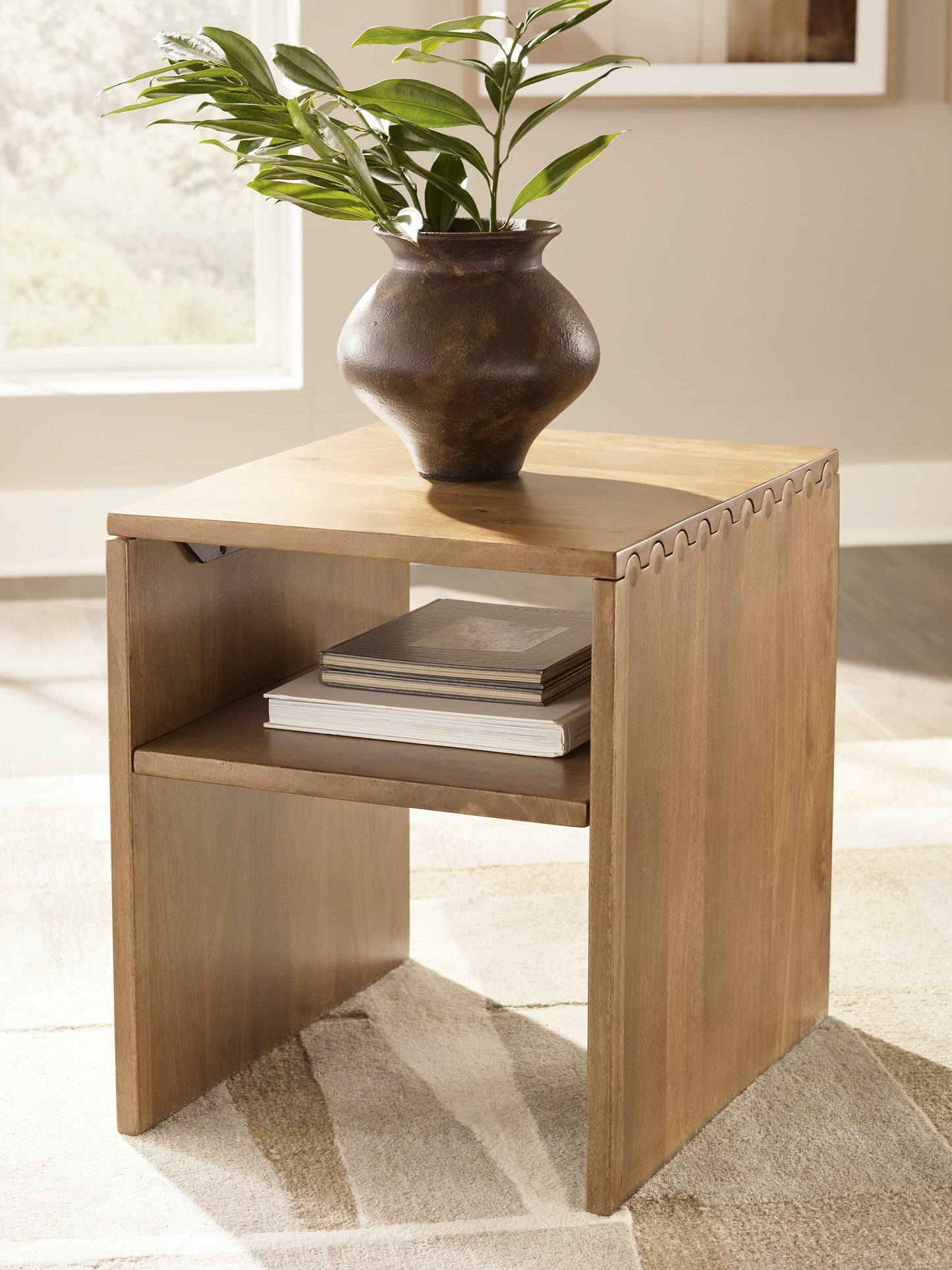 Ella Grove Rich Brown End Table- Viva Furn