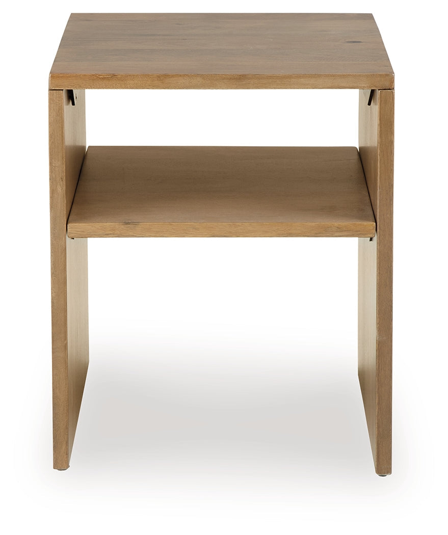 Ella Grove Rich Brown End Table- Viva Furn
