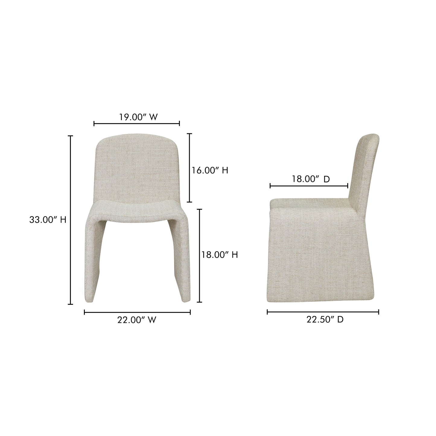 Ella Heather Beige Dining Chair - Ornate Home
