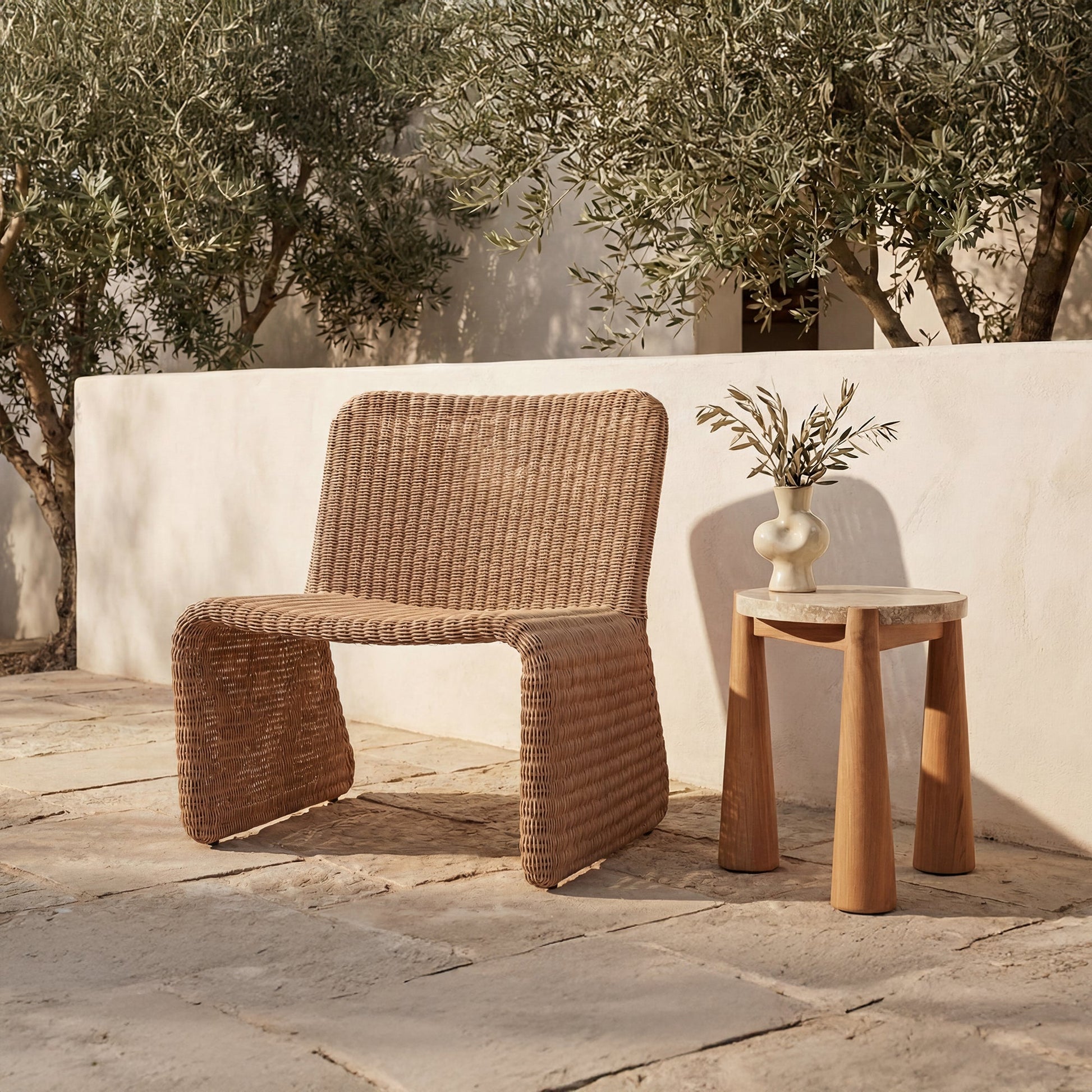 Ella Natural Outdoor Accent Chair - Ornate Home
