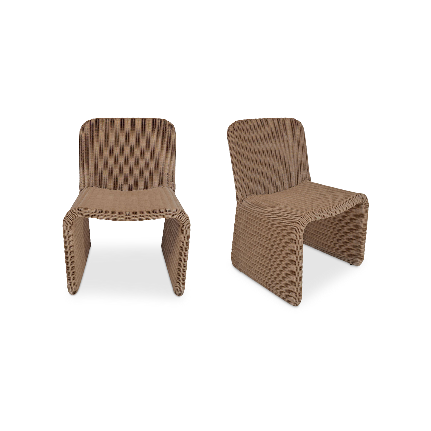 Ella Natural Outdoor Dining Chair (Set of 2) - Ornate Home