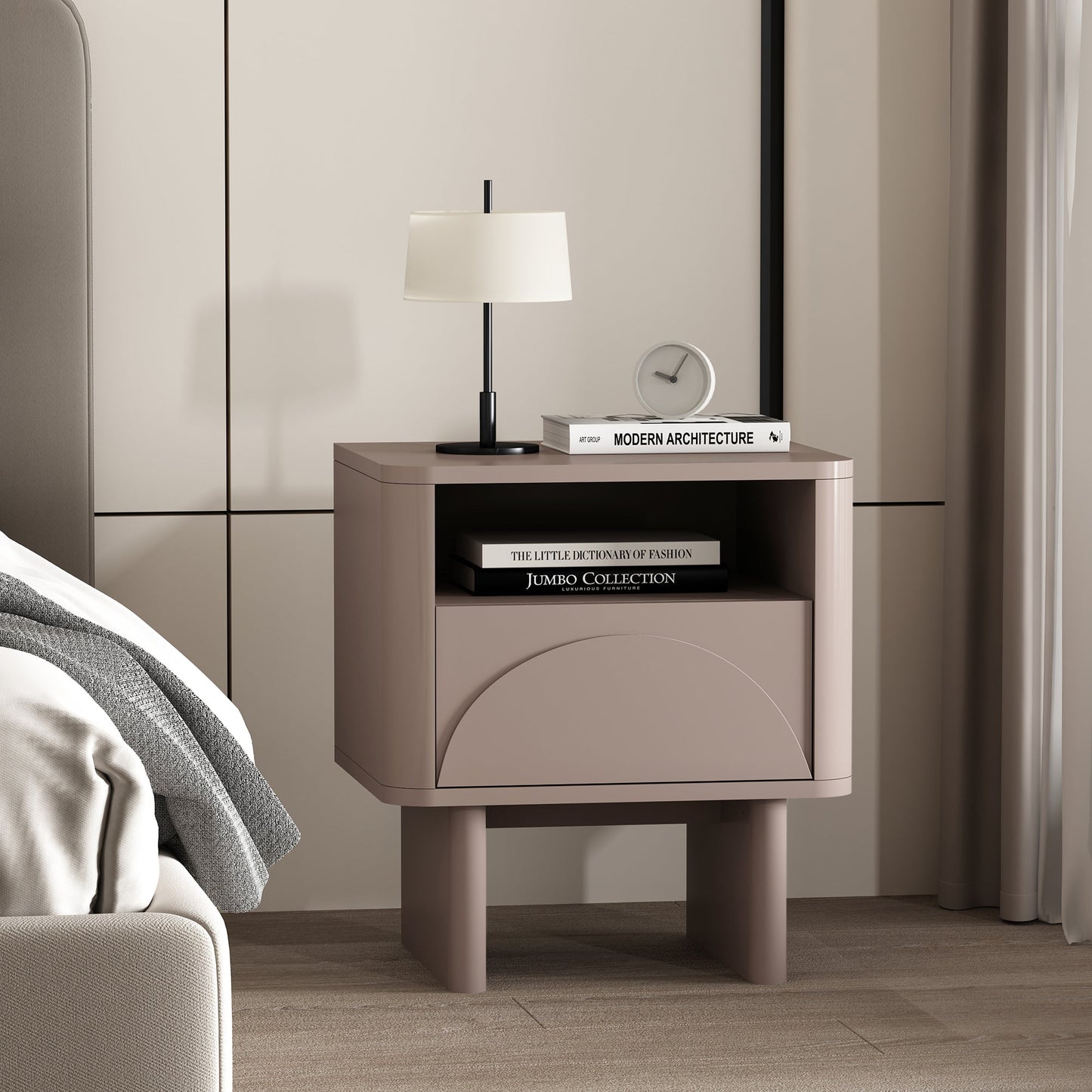 Ella Nightstand in Mocha - Ornate Home