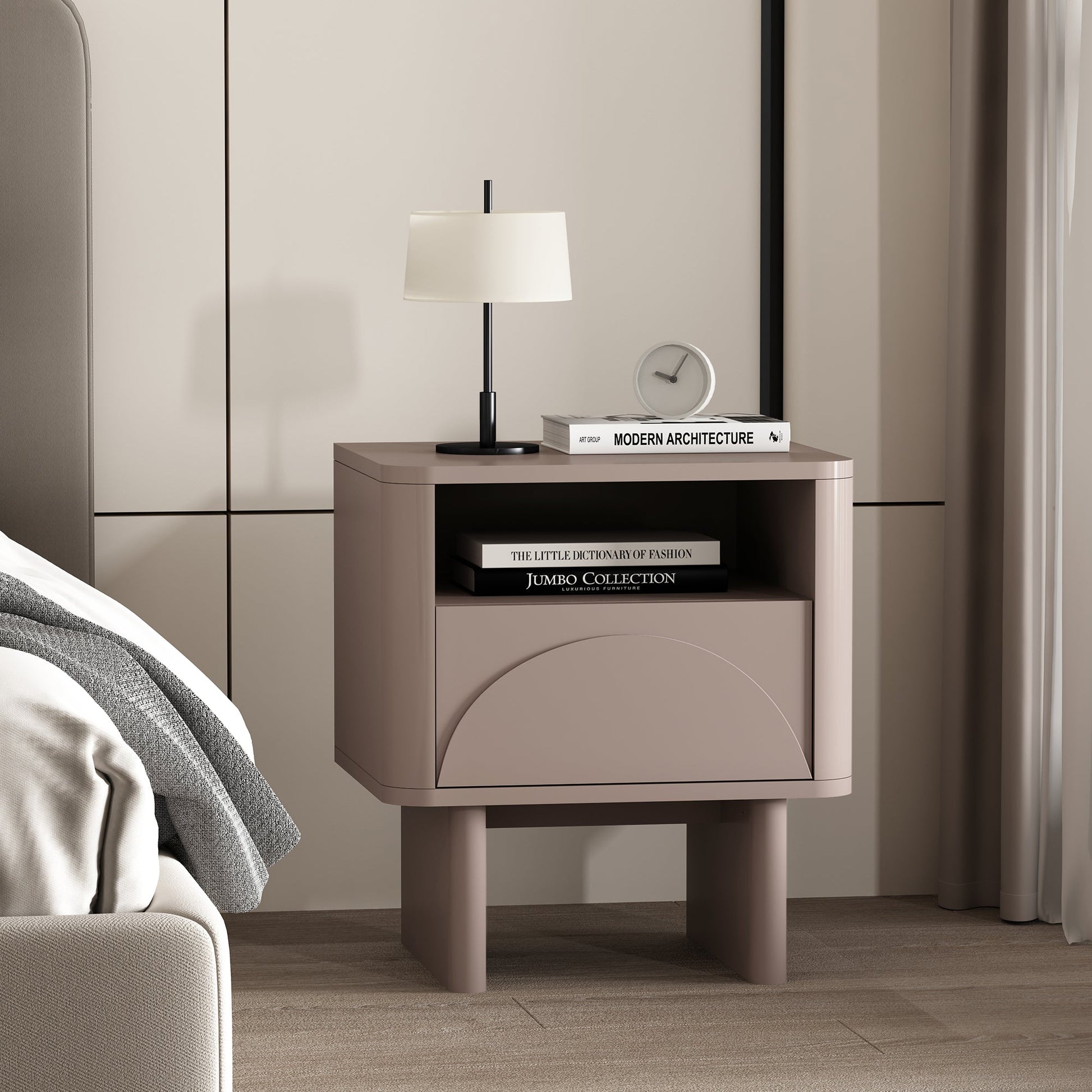 Ella Nightstand in Mocha - Ornate Home
