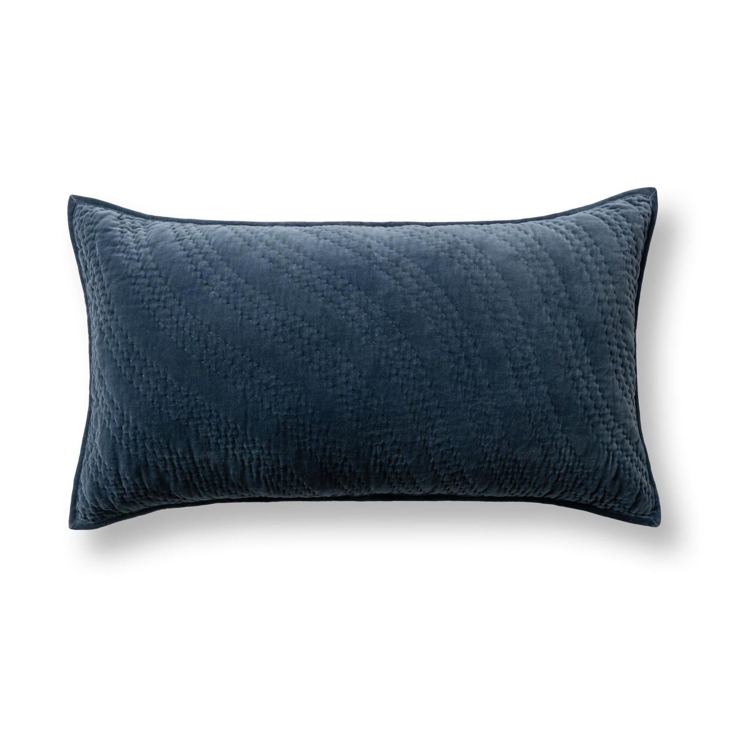 Elms Crisp Blue Velvet Quilt Collection - Ornate Home