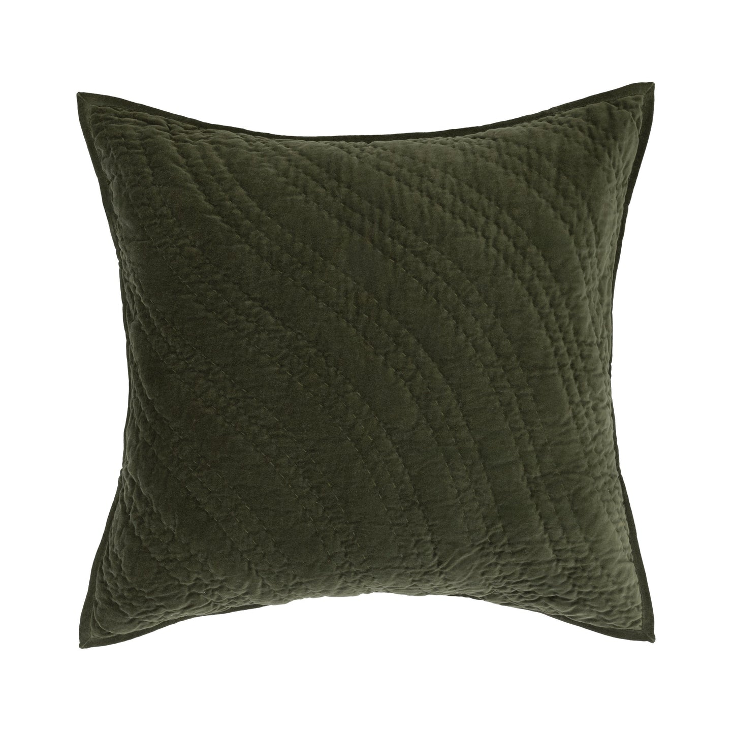 Elms Loden Green Velvet Quilt Collection - Ornate Home